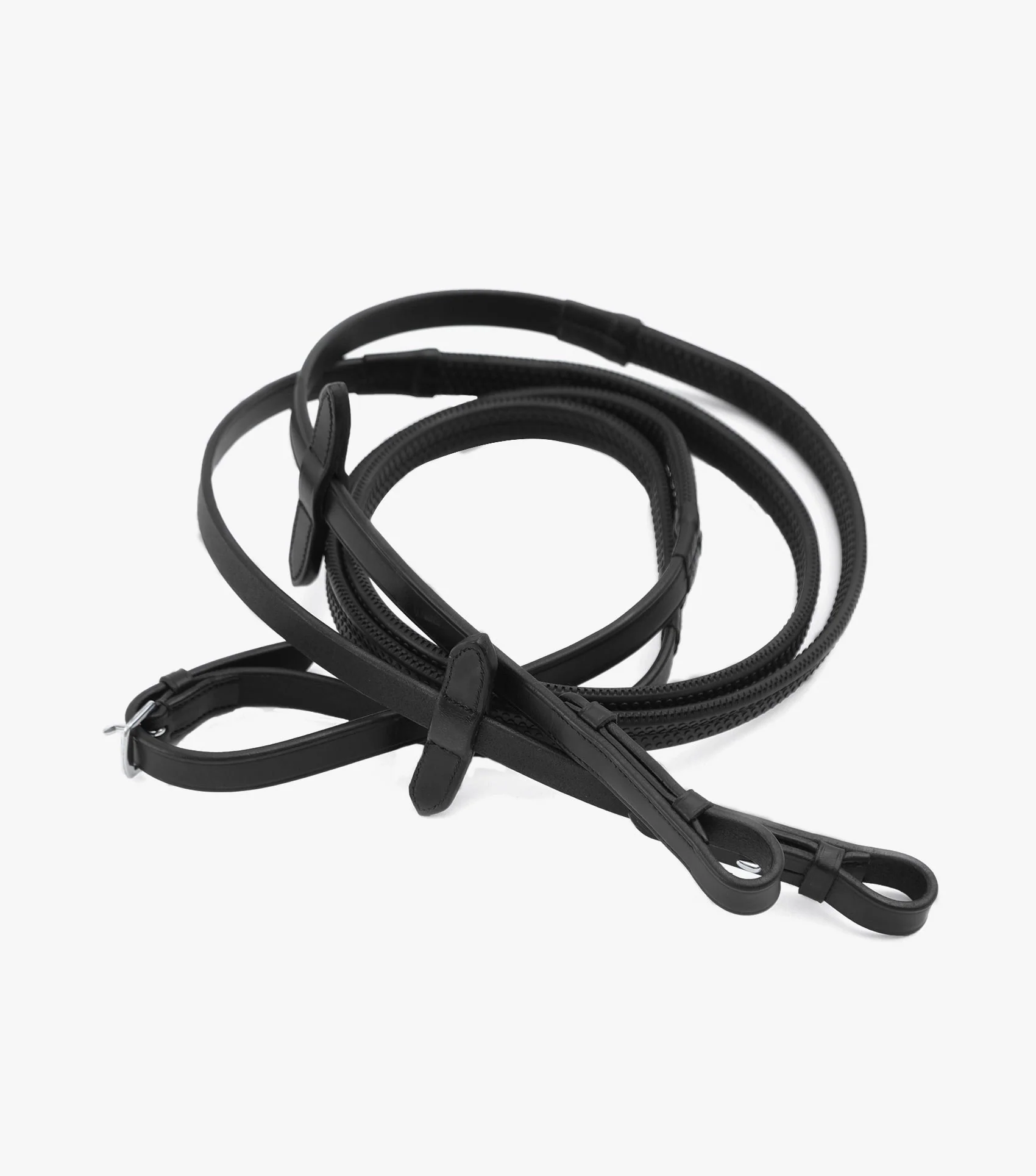 Diego Rubber Reins Black - Image 3