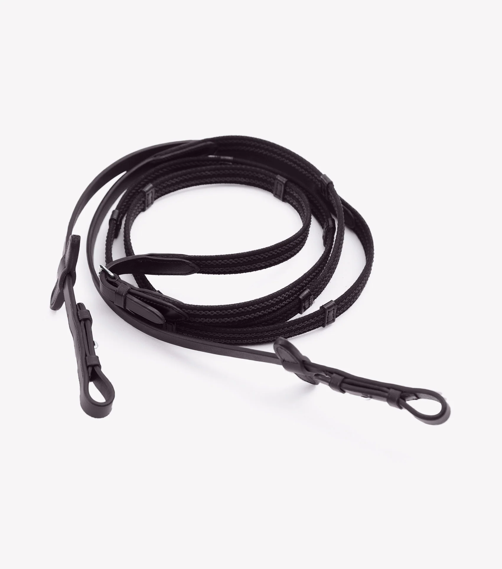 Domenico Web & Rubber Grip Reins Brown - Image 3