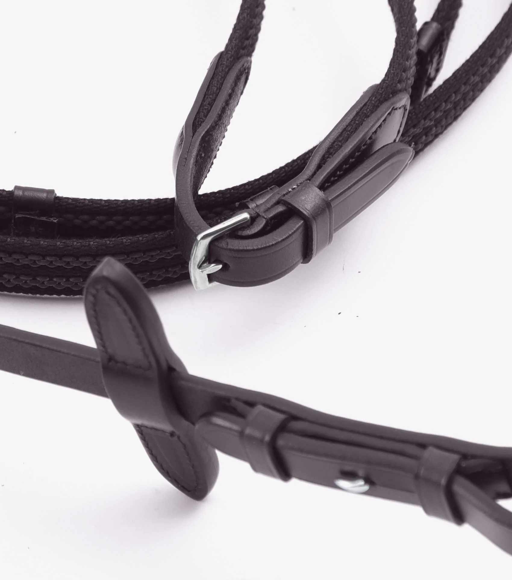 Domenico Web & Rubber Grip Reins Brown - Image 4