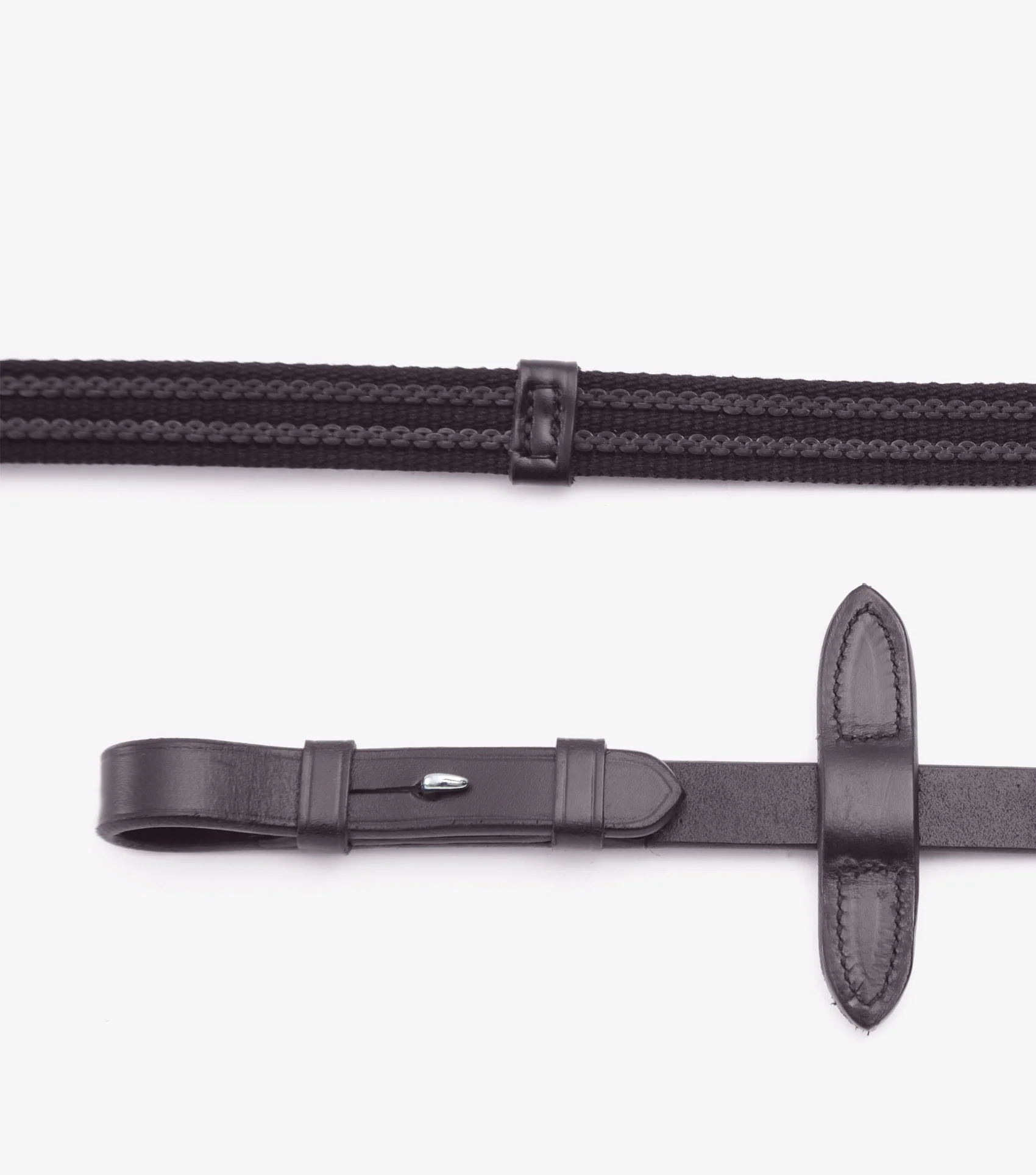 Domenico Web & Rubber Grip Reins Brown - Image 6