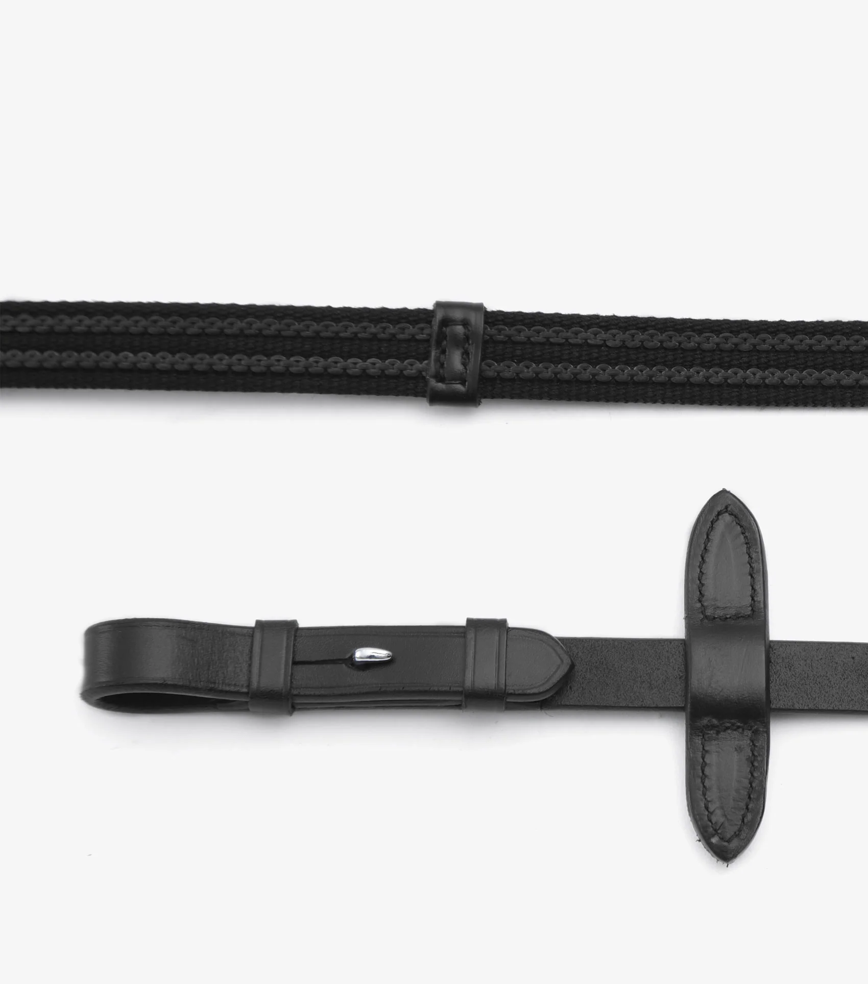 Domenico Web & Rubber Grip Reins Black - Image 6