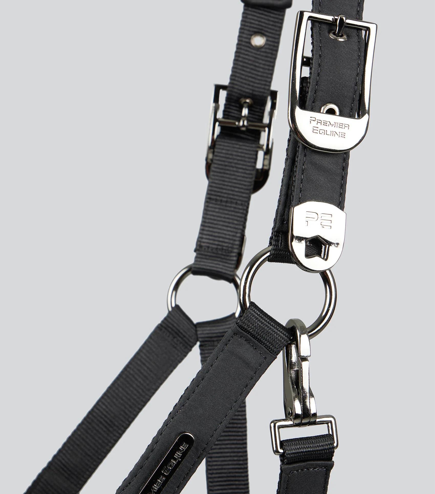 Duco Padded Head Collar With Lead Rope Black - Image 3
