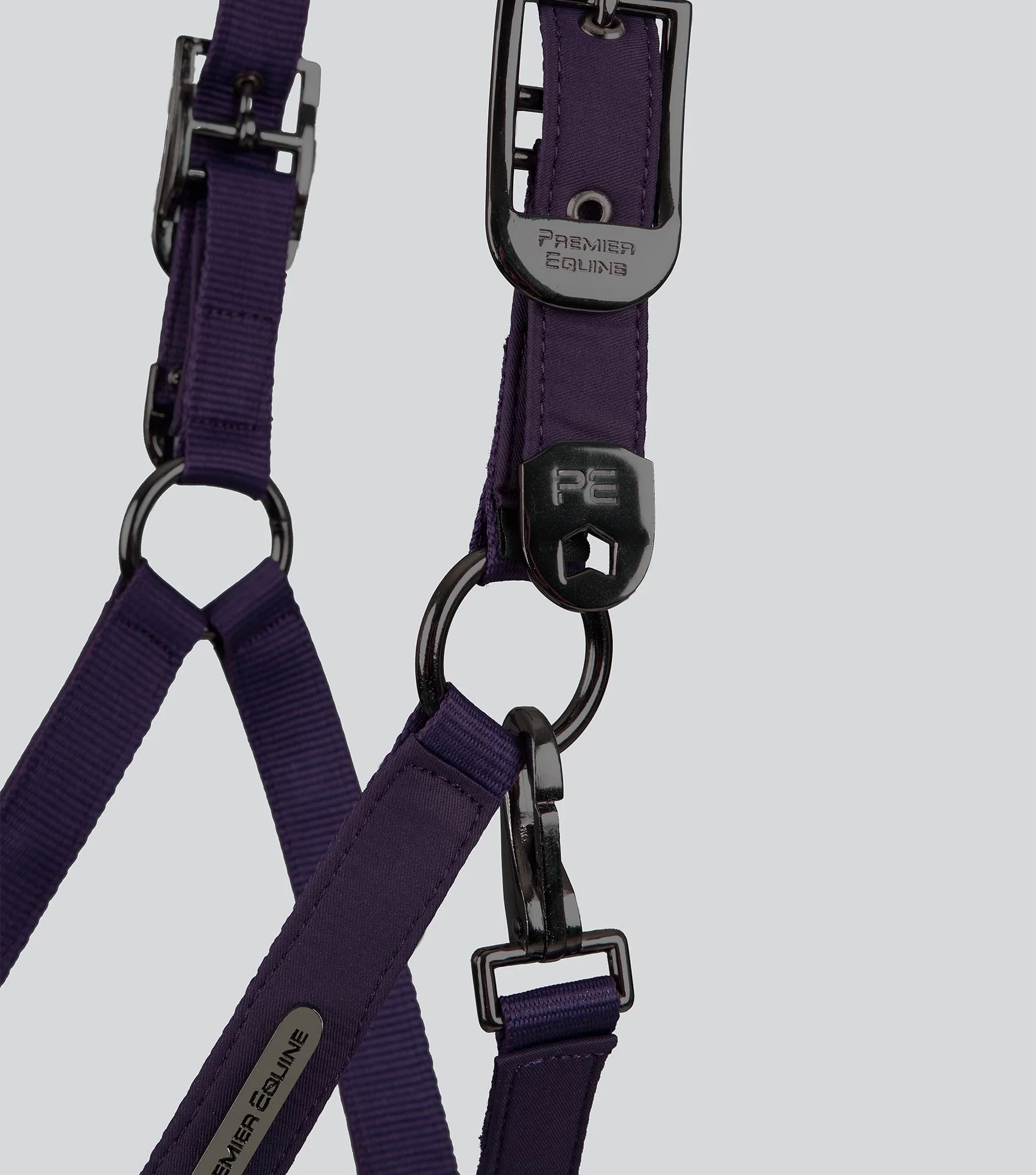 Duco Padded Head Collar with Lead Rope Grape - Image 3
