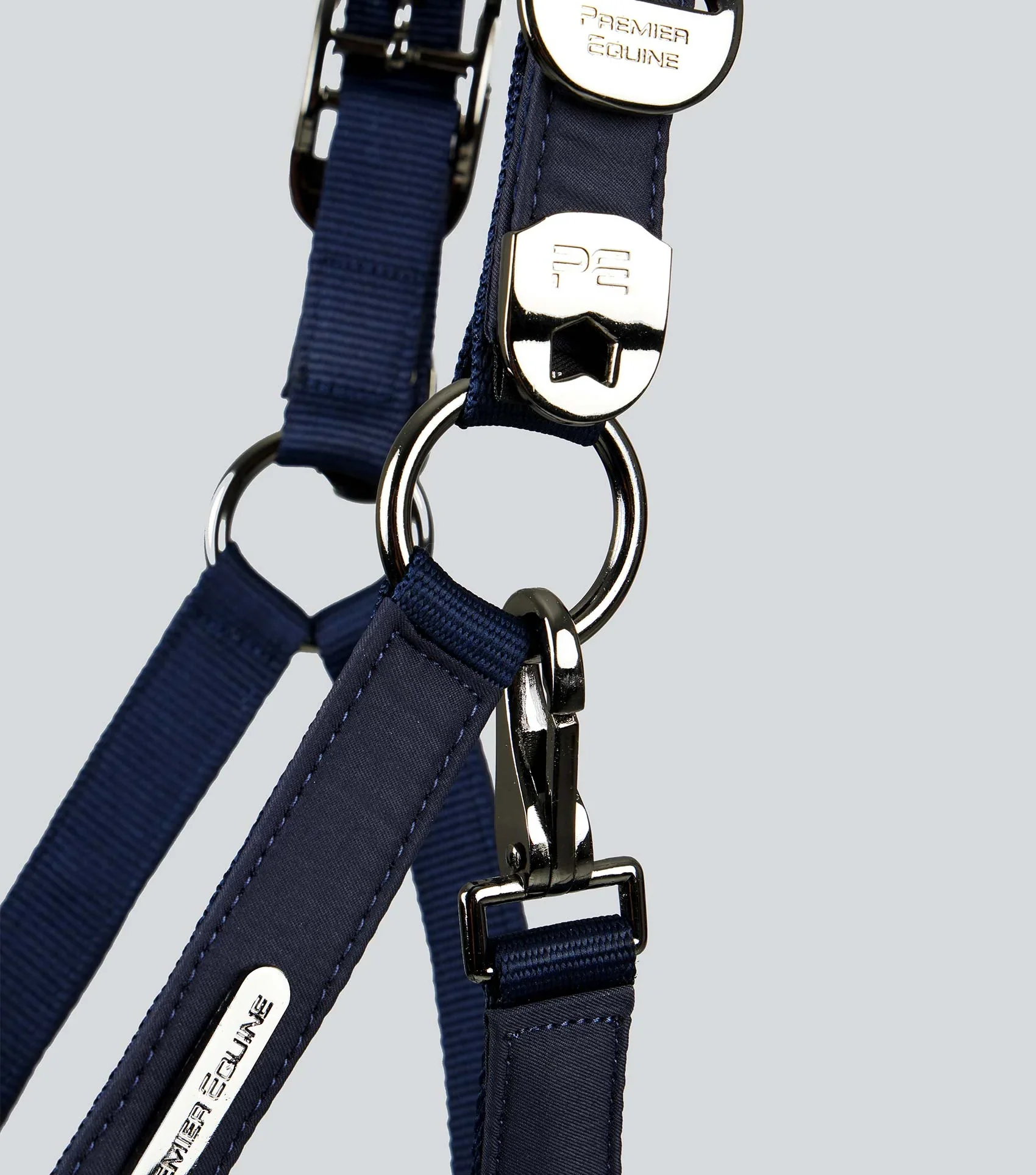 Duco Padded Head Collar with Lead Rope Navy - Image 3