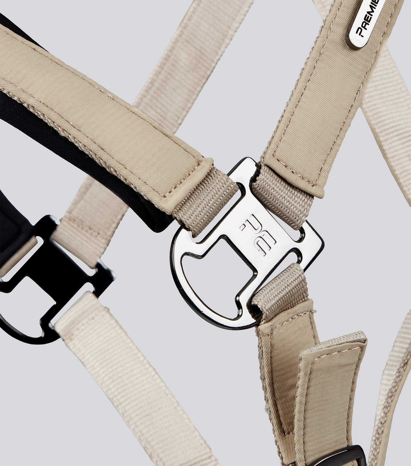 Duco Padded Head Collar with Lead Rope Taupe - Image 4