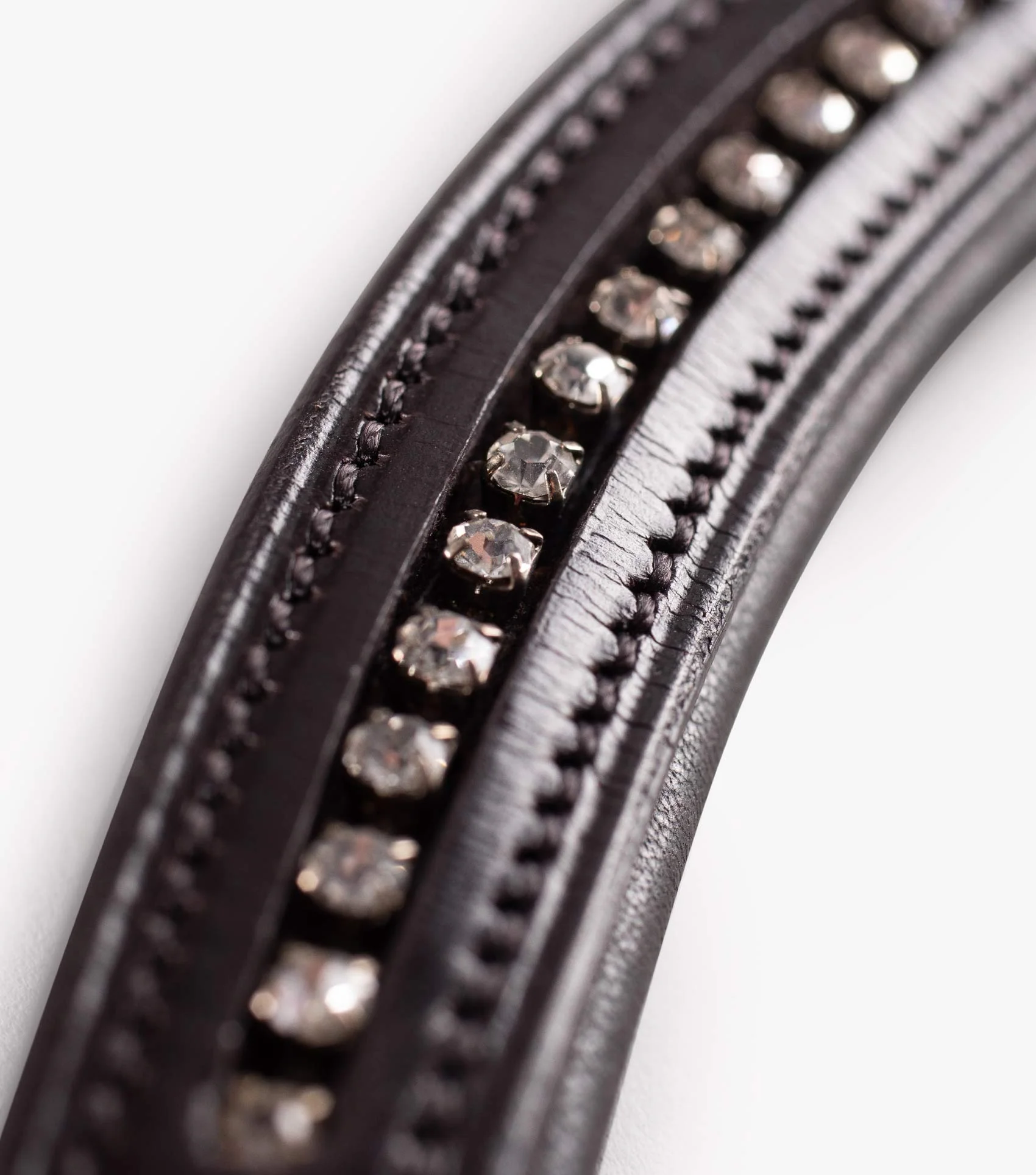 Elaborare Shaped Diamante Browband Brown - Image 3
