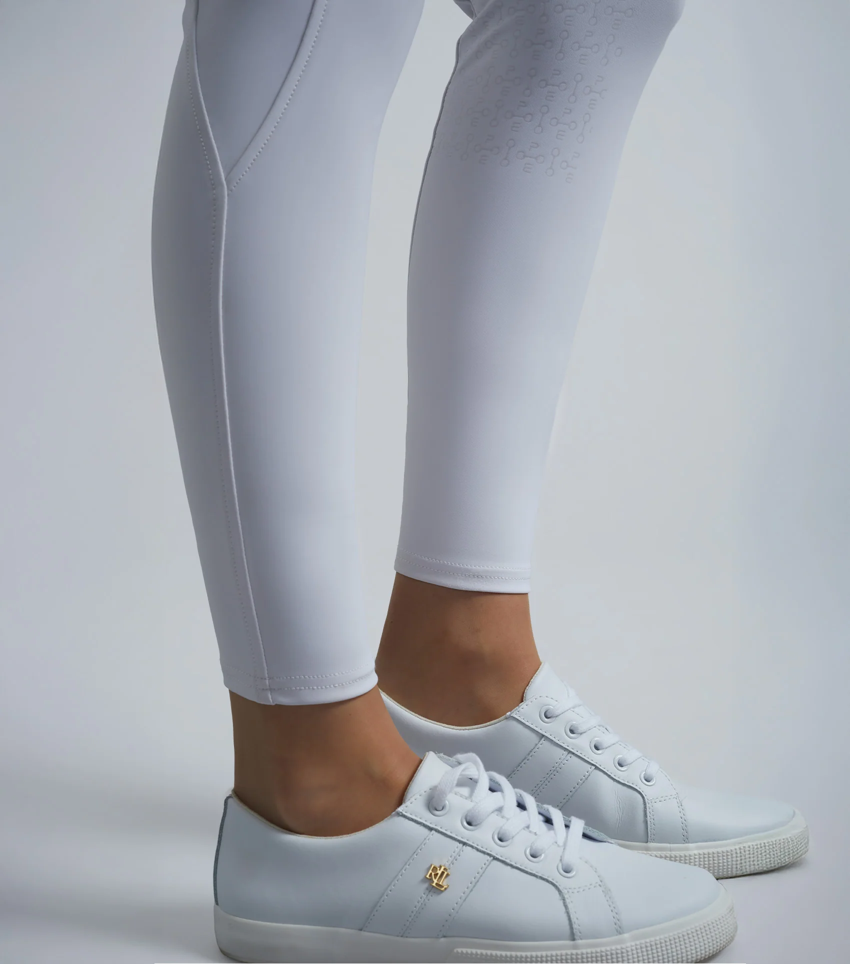 SALE - Electra Ladies Full Seat Gel Riding Tights White - Image 5