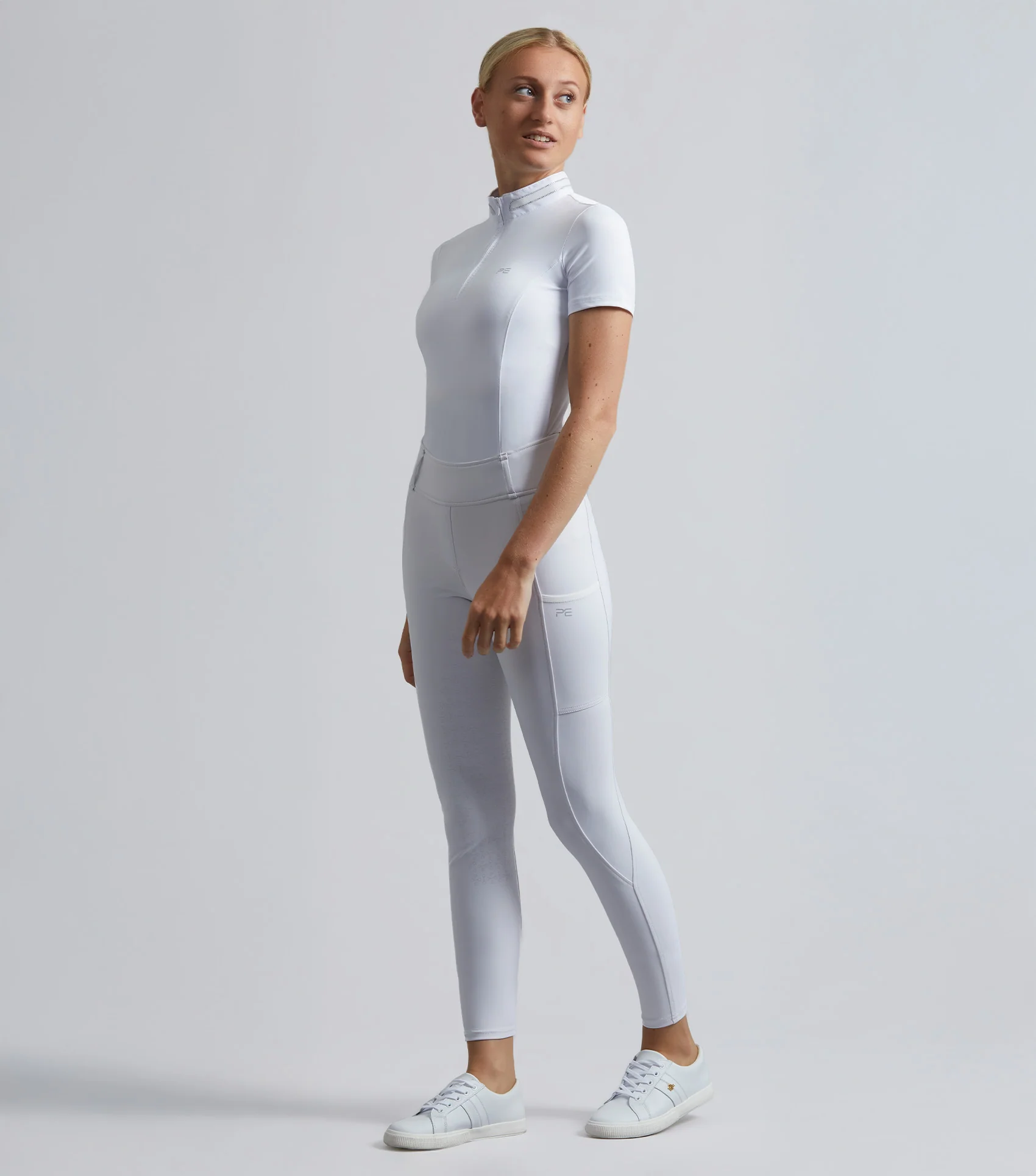 SALE - Electra Ladies Full Seat Gel Riding Tights White - Image 6