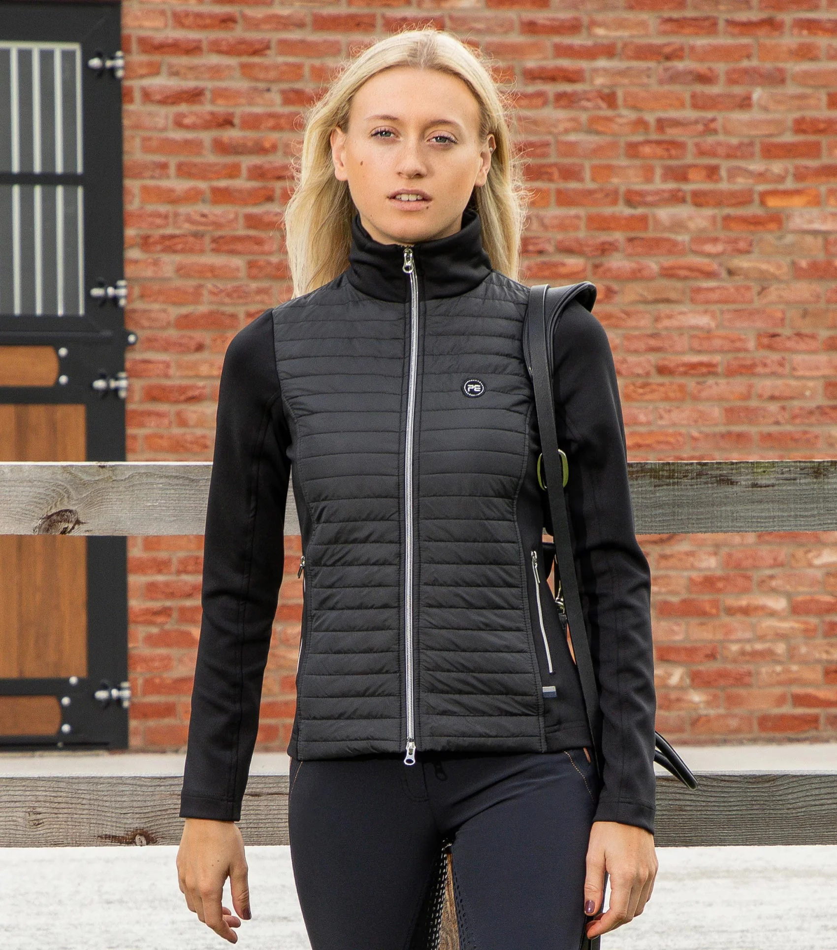 Elena Ladies Hybrid Technical Riding Jacket Black - Image 2