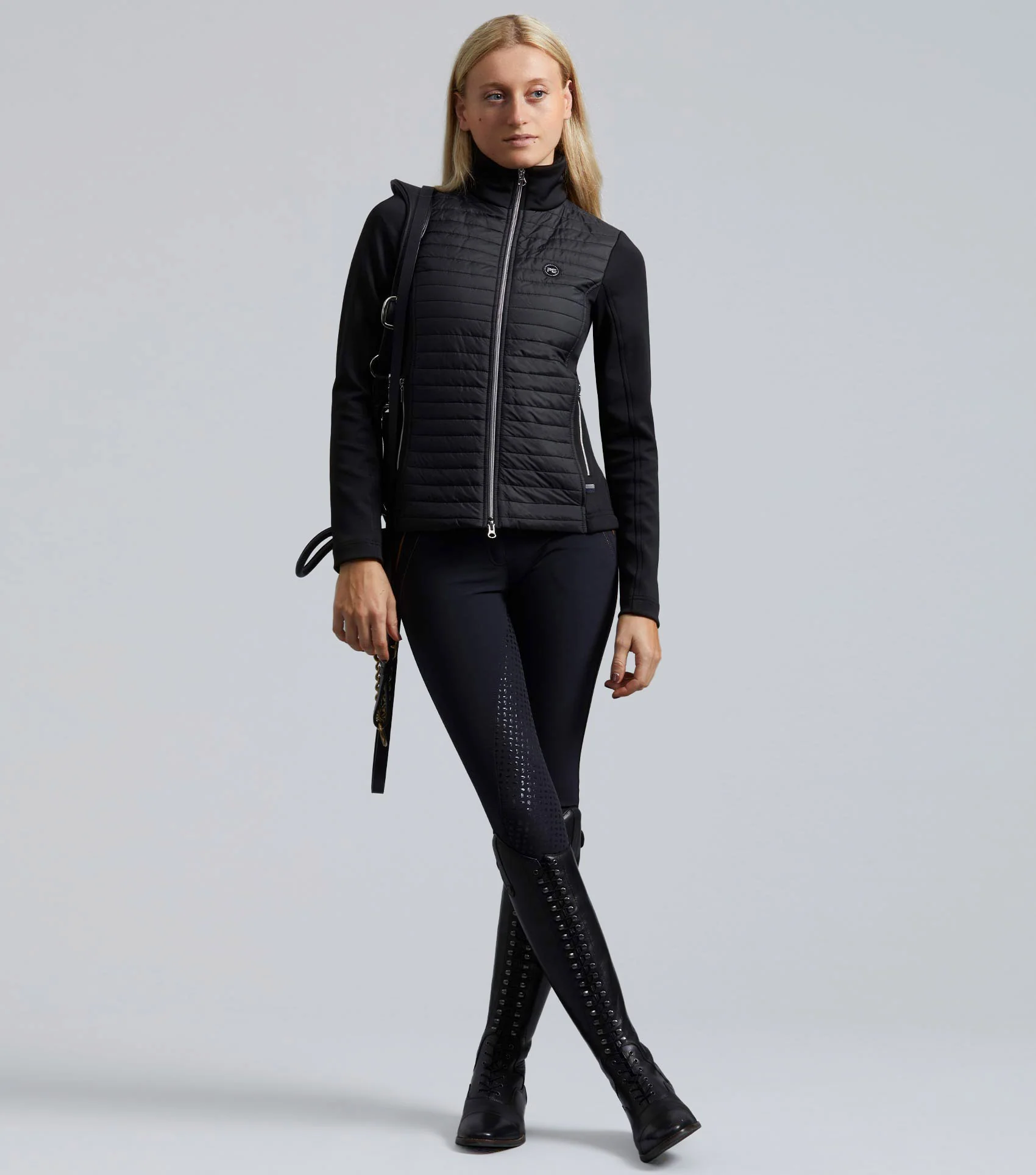 Elena Ladies Hybrid Technical Riding Jacket Black - Image 6
