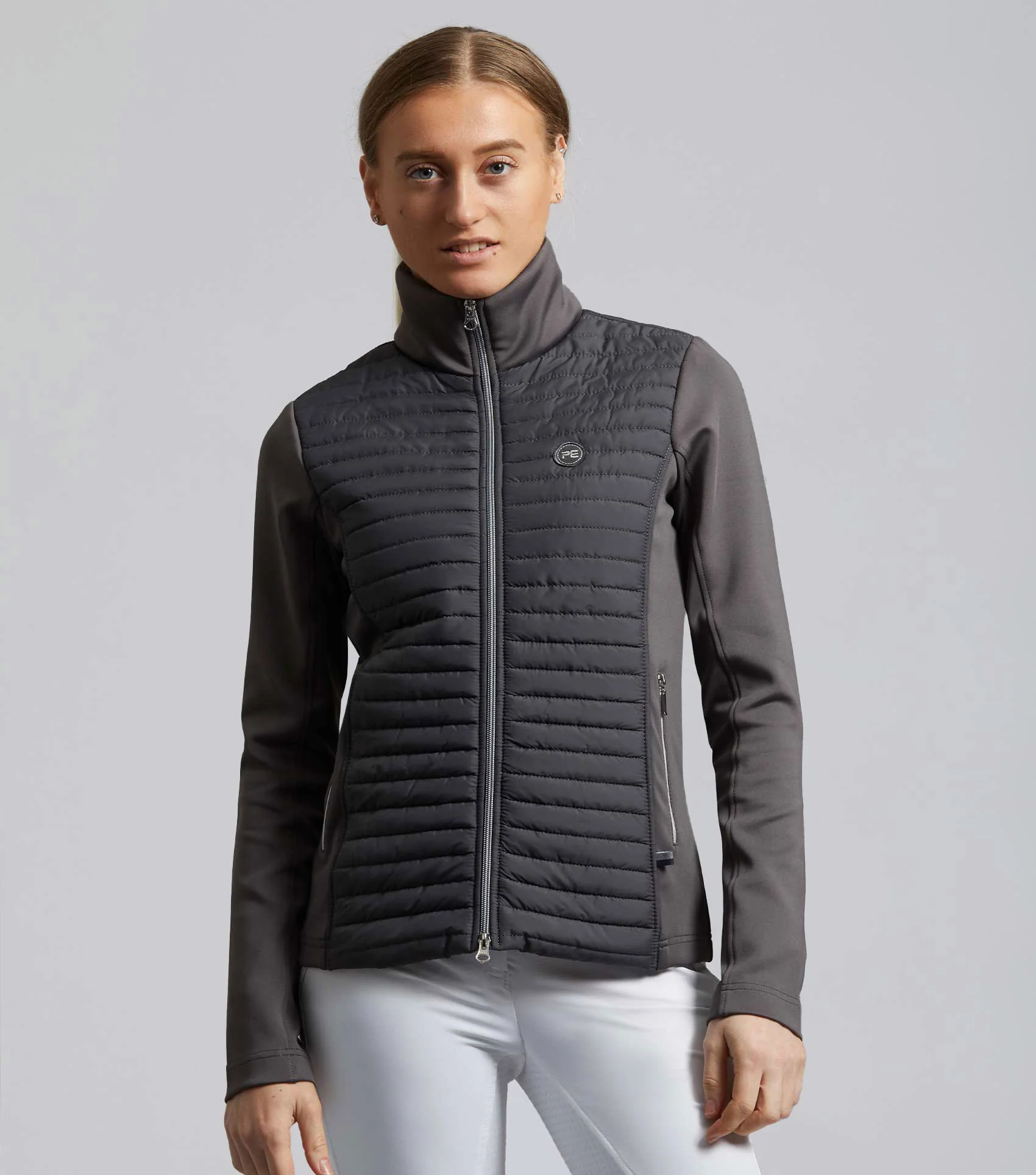Elena Ladies Hybrid Technical Riding Jacket Anthracite Grey
