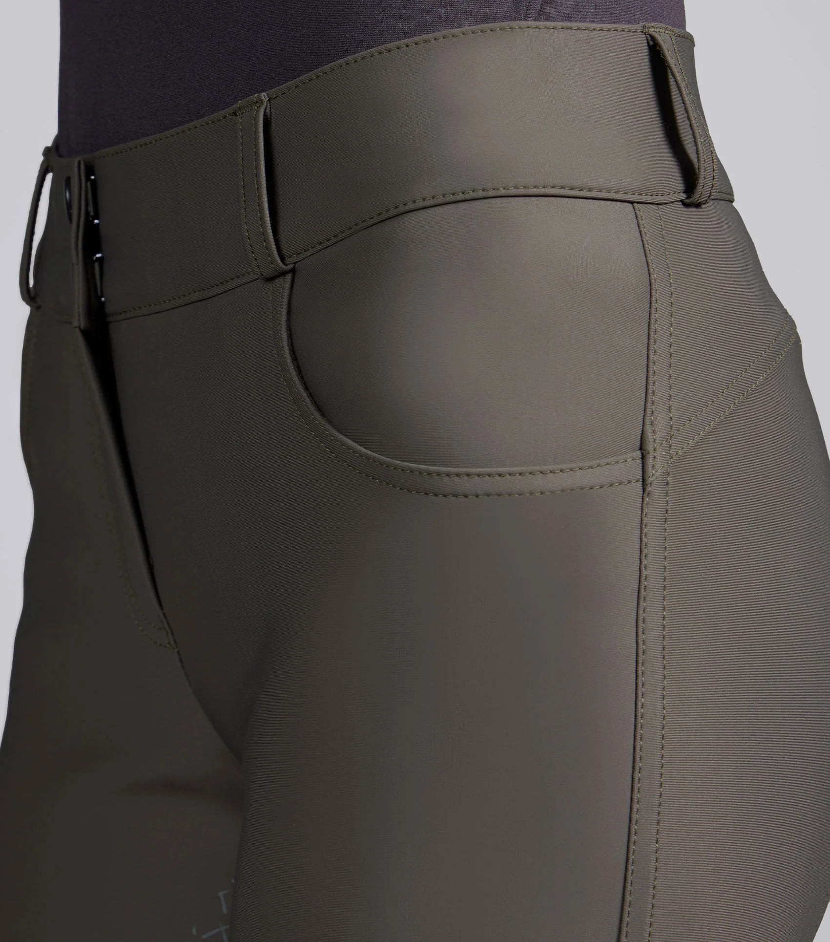 SALE - Elixir Womens Gel Full Seat Riding Breeches Mosswood - Image 4