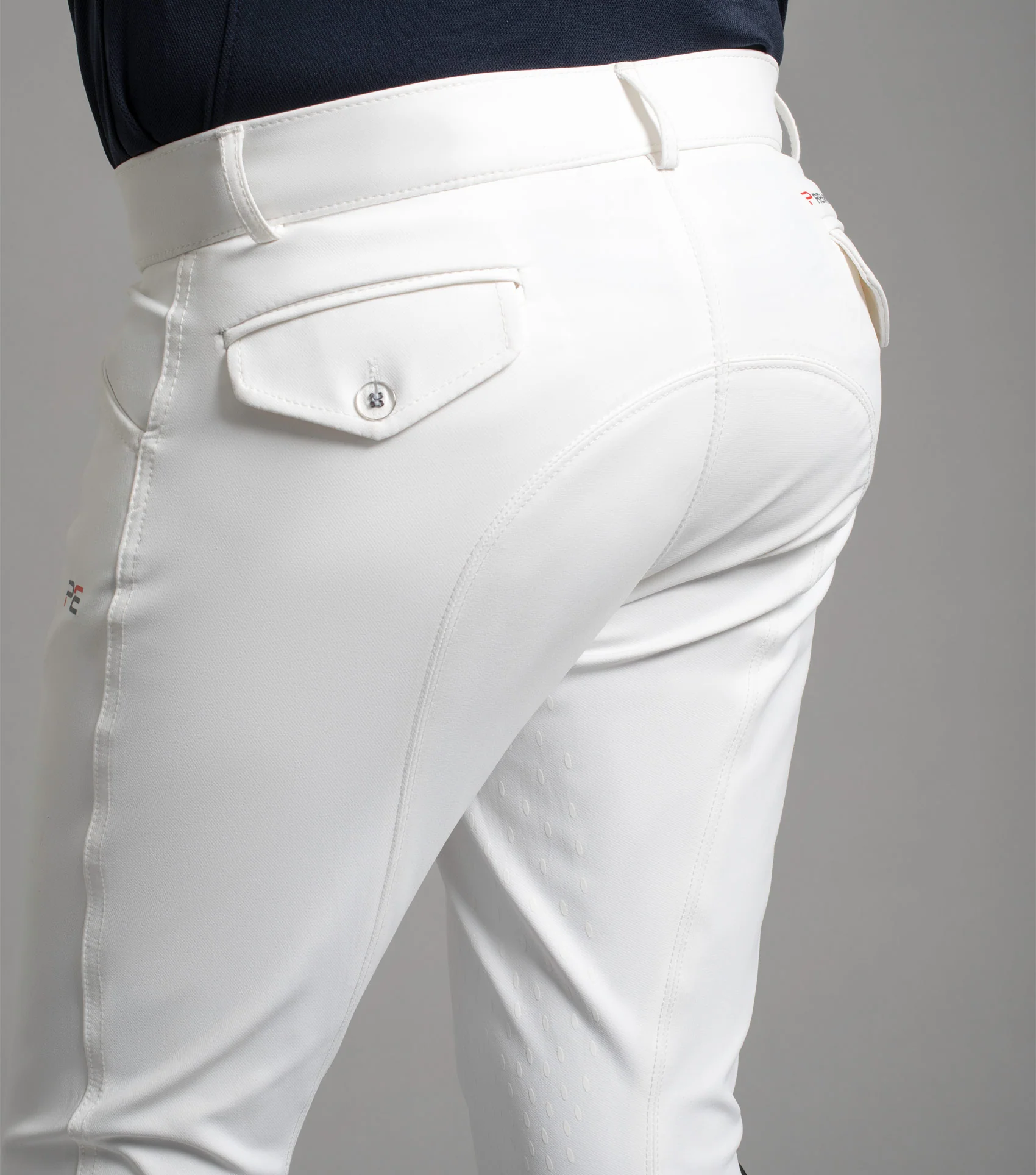 SALE - Emilio Men's Gel Knee Competition Breeches White - Image 3