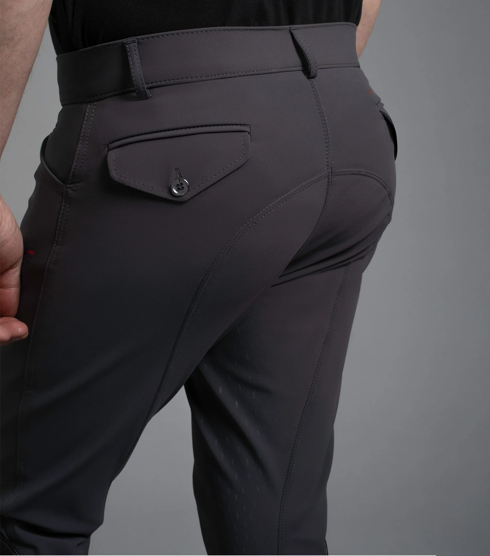 SALE - Emilio Men's Gel Knee Riding Breeches Anthracite - Image 3