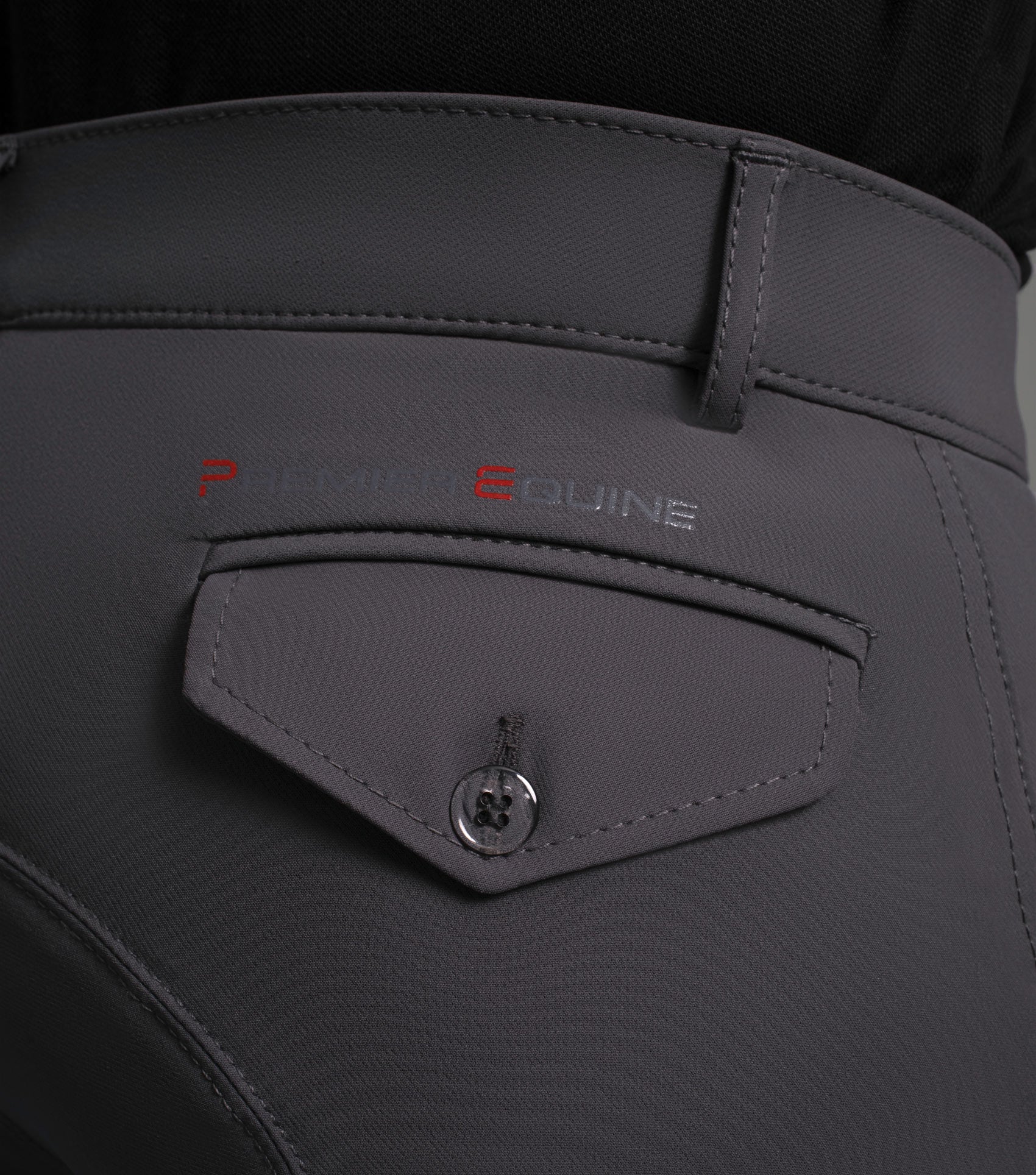 SALE - Emilio Men's Gel Knee Riding Breeches Anthracite - Image 4