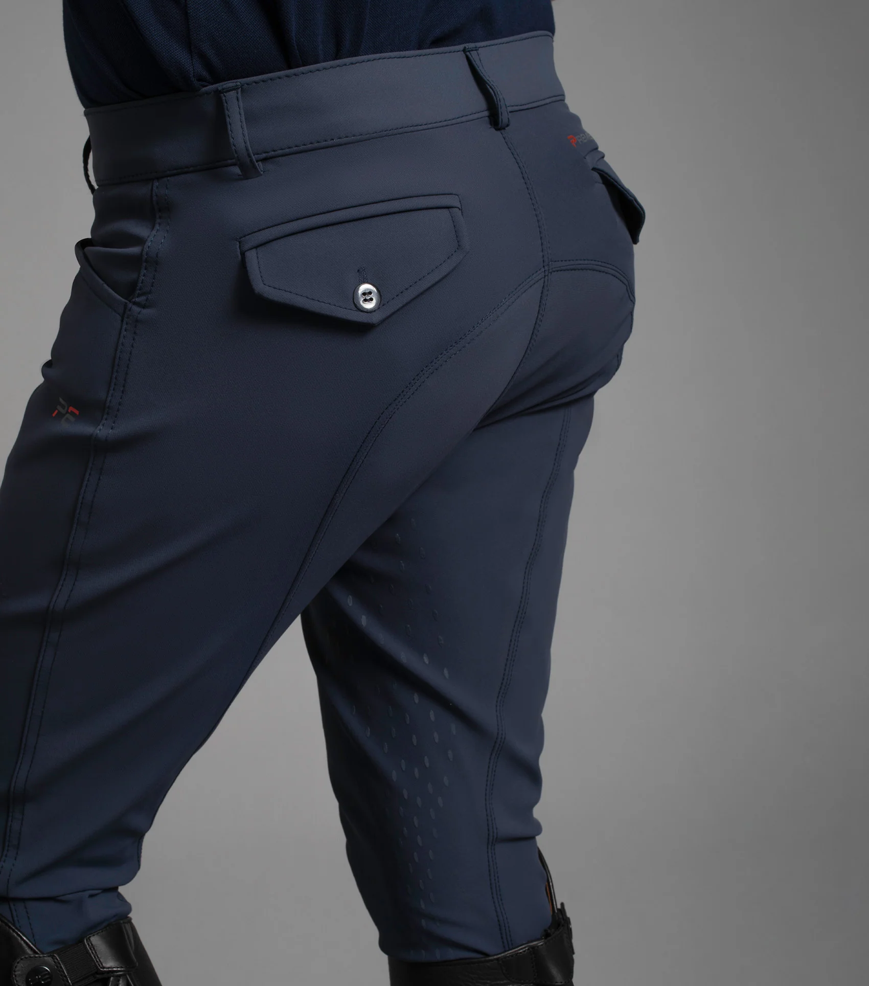 SALE - Emilio Men's Gel Knee Riding Breeches Navy - Image 3