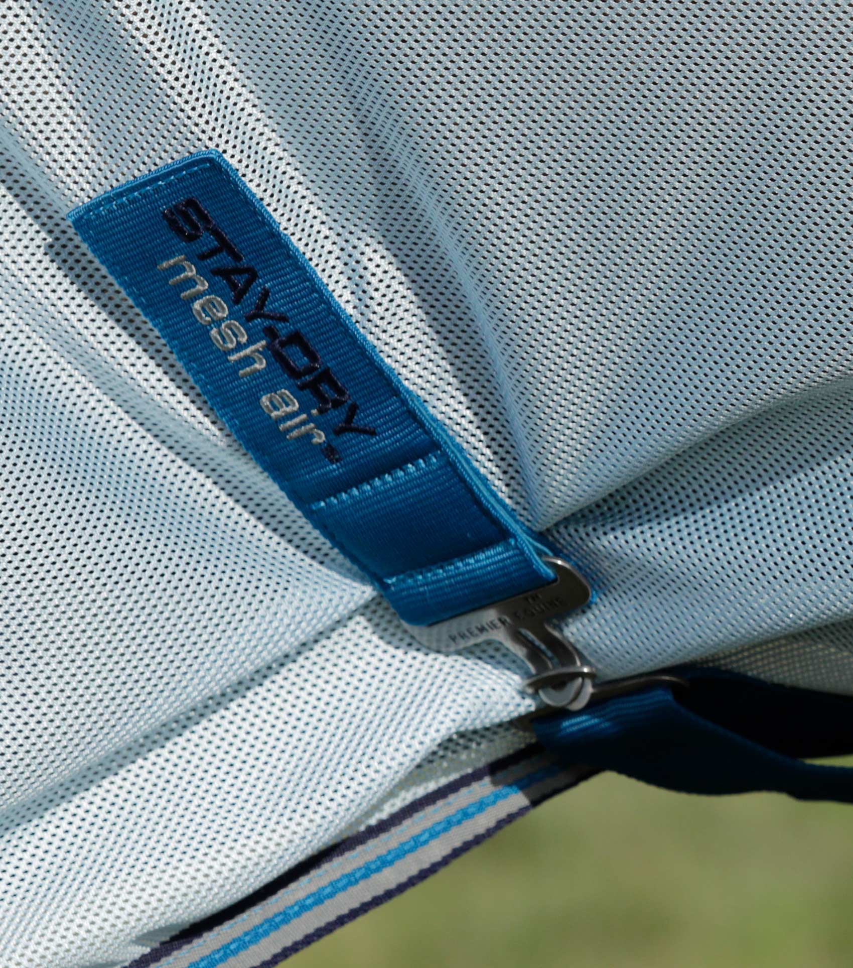 Stay-Dry Mesh Air Fly Rug with Surcingles Blue - Image 5