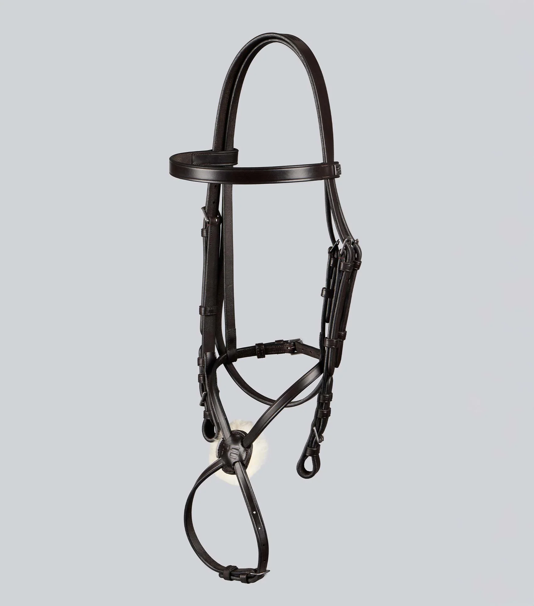 Exercise/Racing Bridle with Grackle Noseband Dark Havana