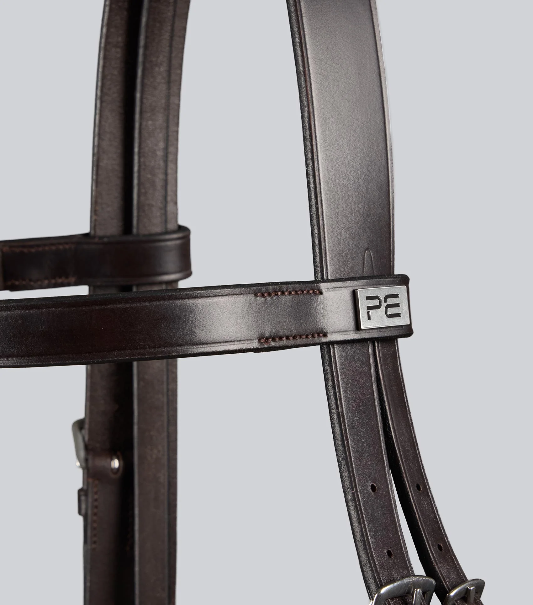 Exercise/Racing Bridle with Grackle Noseband Dark Havana - Image 3