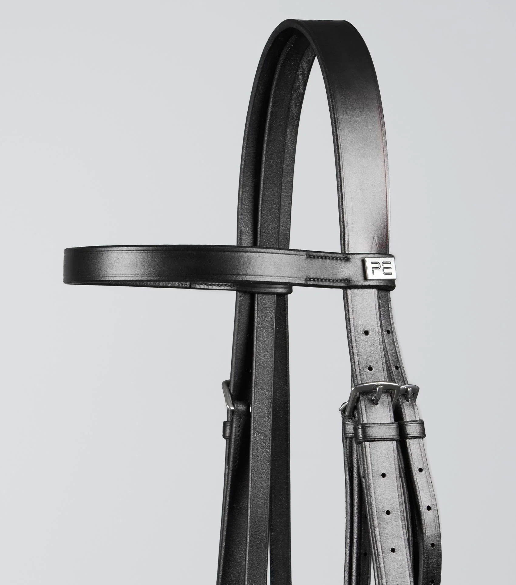 Exercise / Racing Bridle with Plain Caveson Noseband Black - Image 3