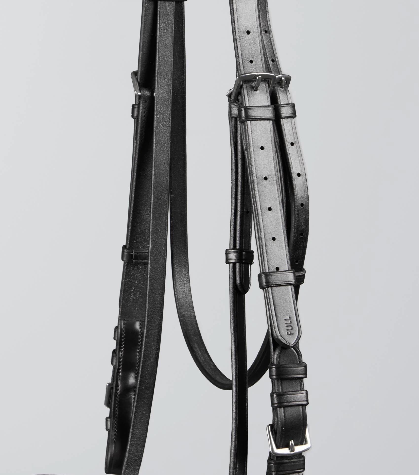 Exercise / Racing Bridle with Plain Caveson Noseband Black - Image 4