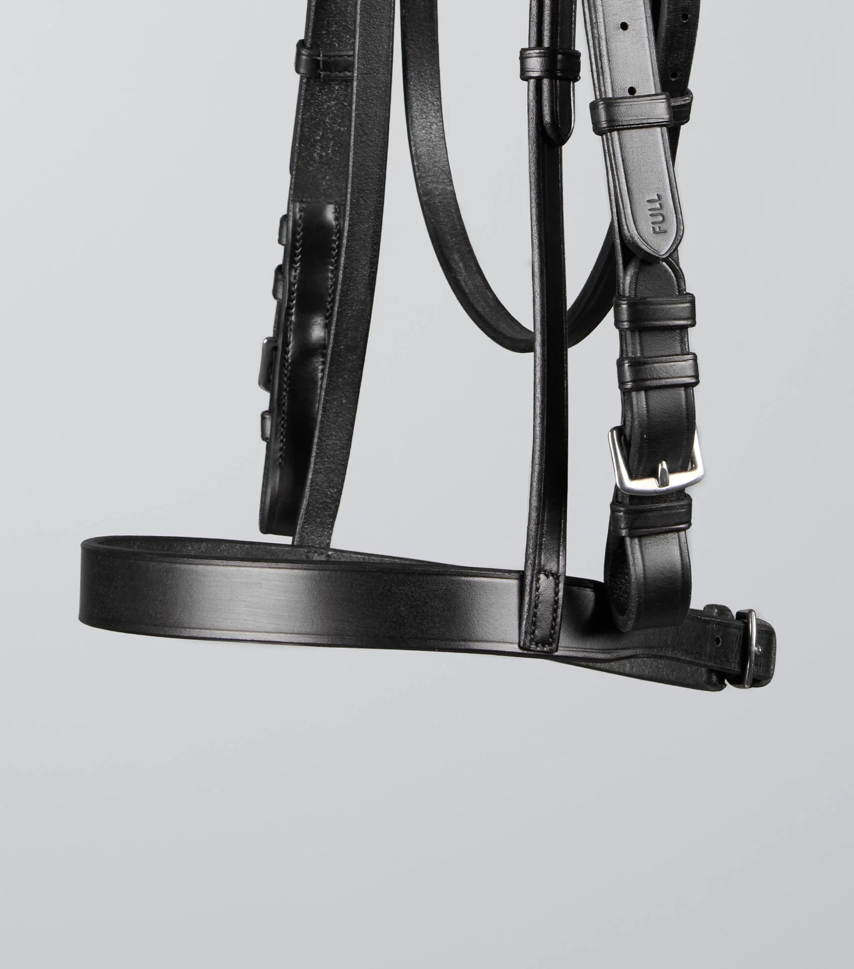 Exercise / Racing Bridle with Plain Caveson Noseband Black - Image 5