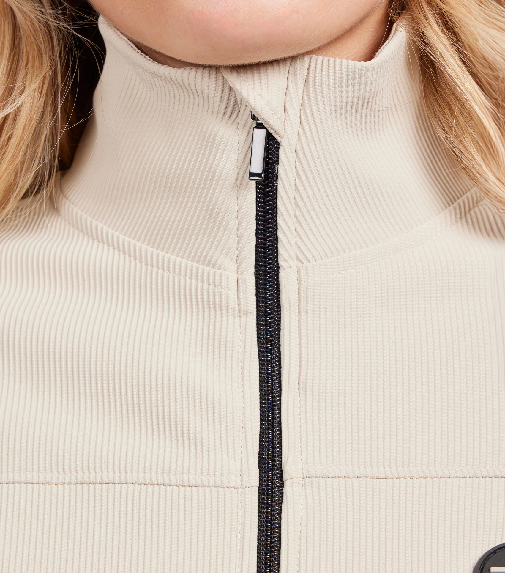 Felicio Womens Flexi Rib Jacket Silver Grey - Image 2