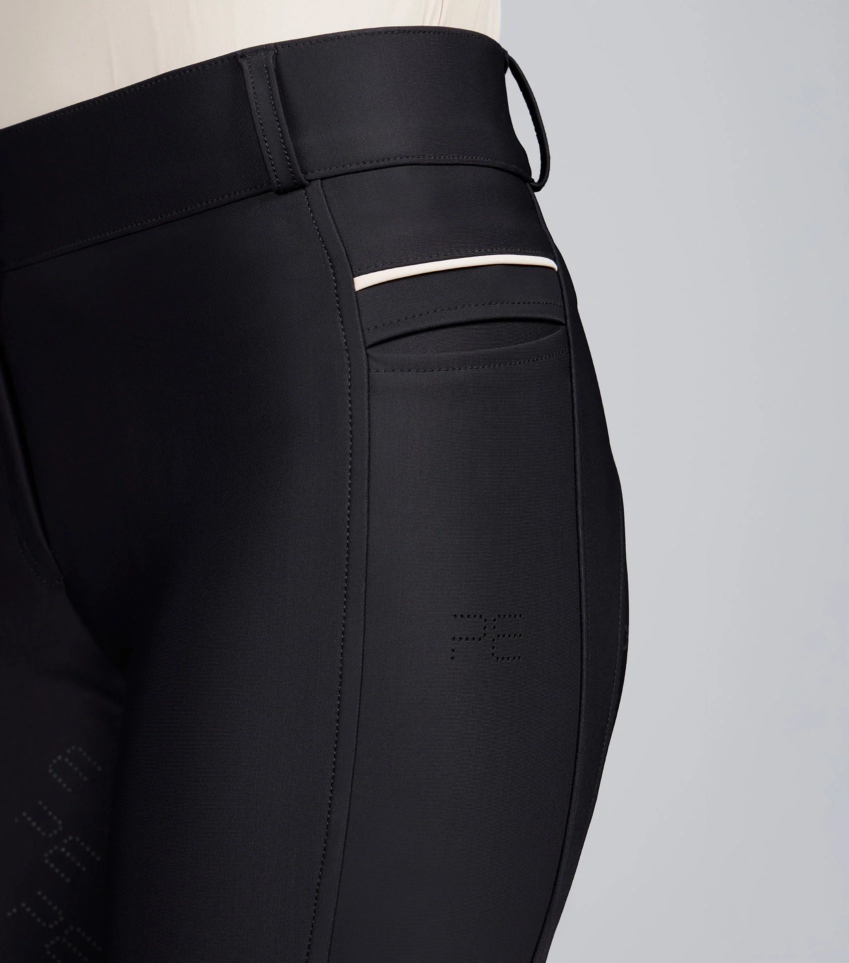 Felicio Womens Gel Full Seat Riding Breeches Black - Image 3