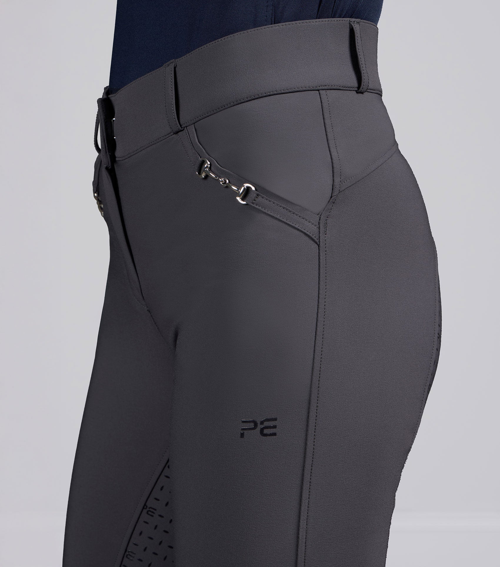 Filetto Womens Gel Full Seat Riding Breeches Anthracite - Image 4