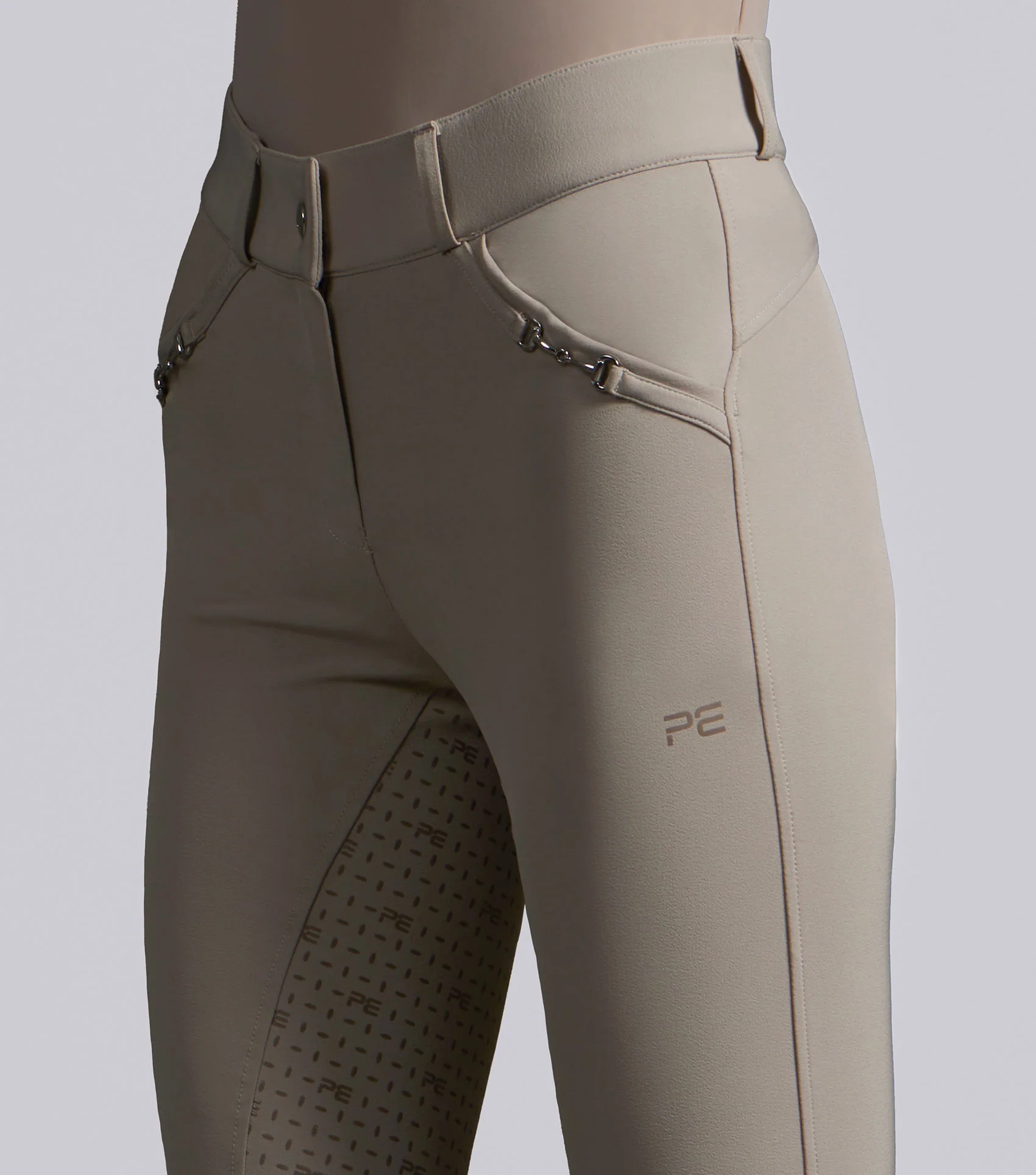 Filetto Womens Gel Full Seat Riding Breeches Beige - Image 3