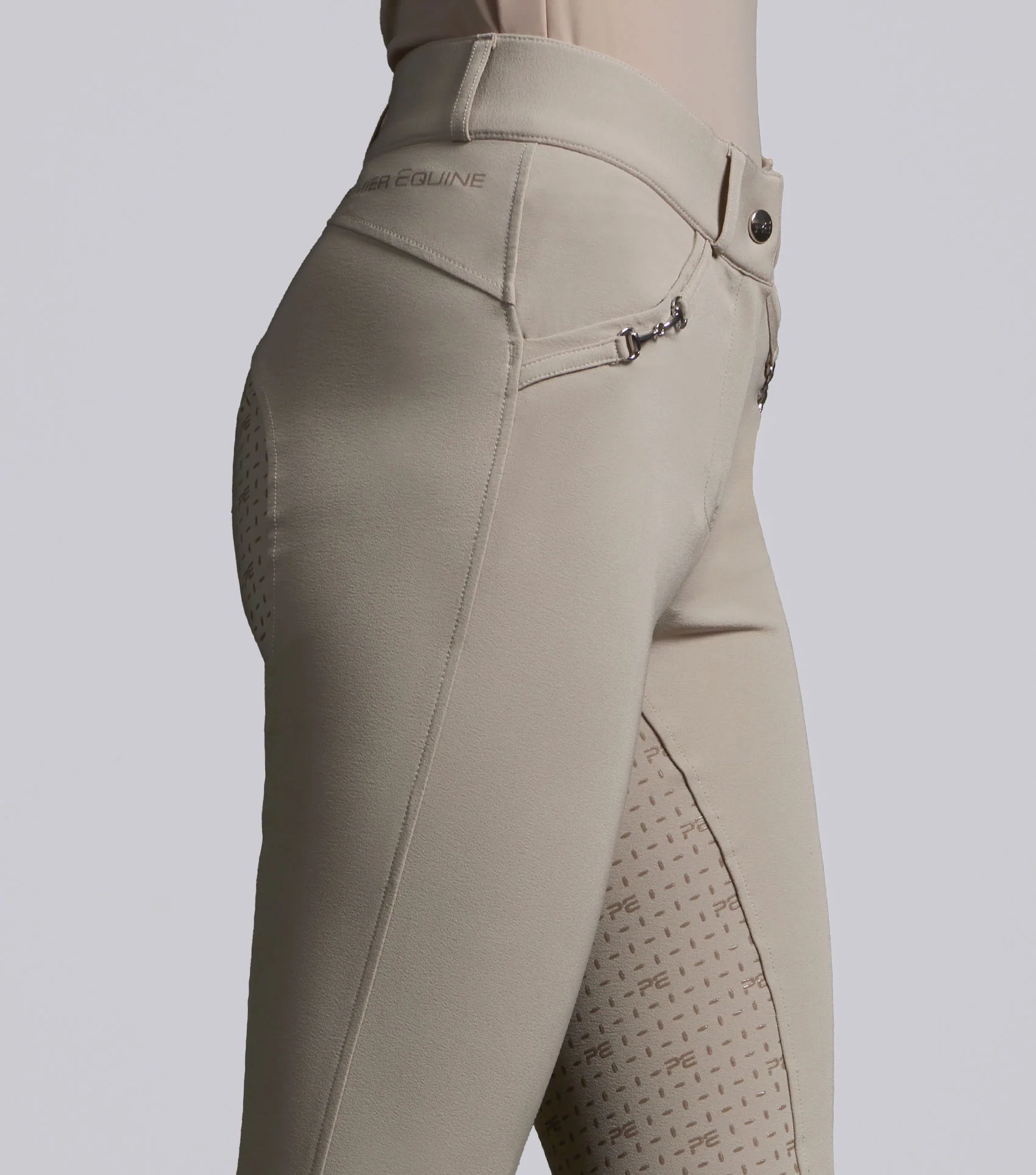 Filetto Womens Gel Full Seat Riding Breeches Beige - Image 4