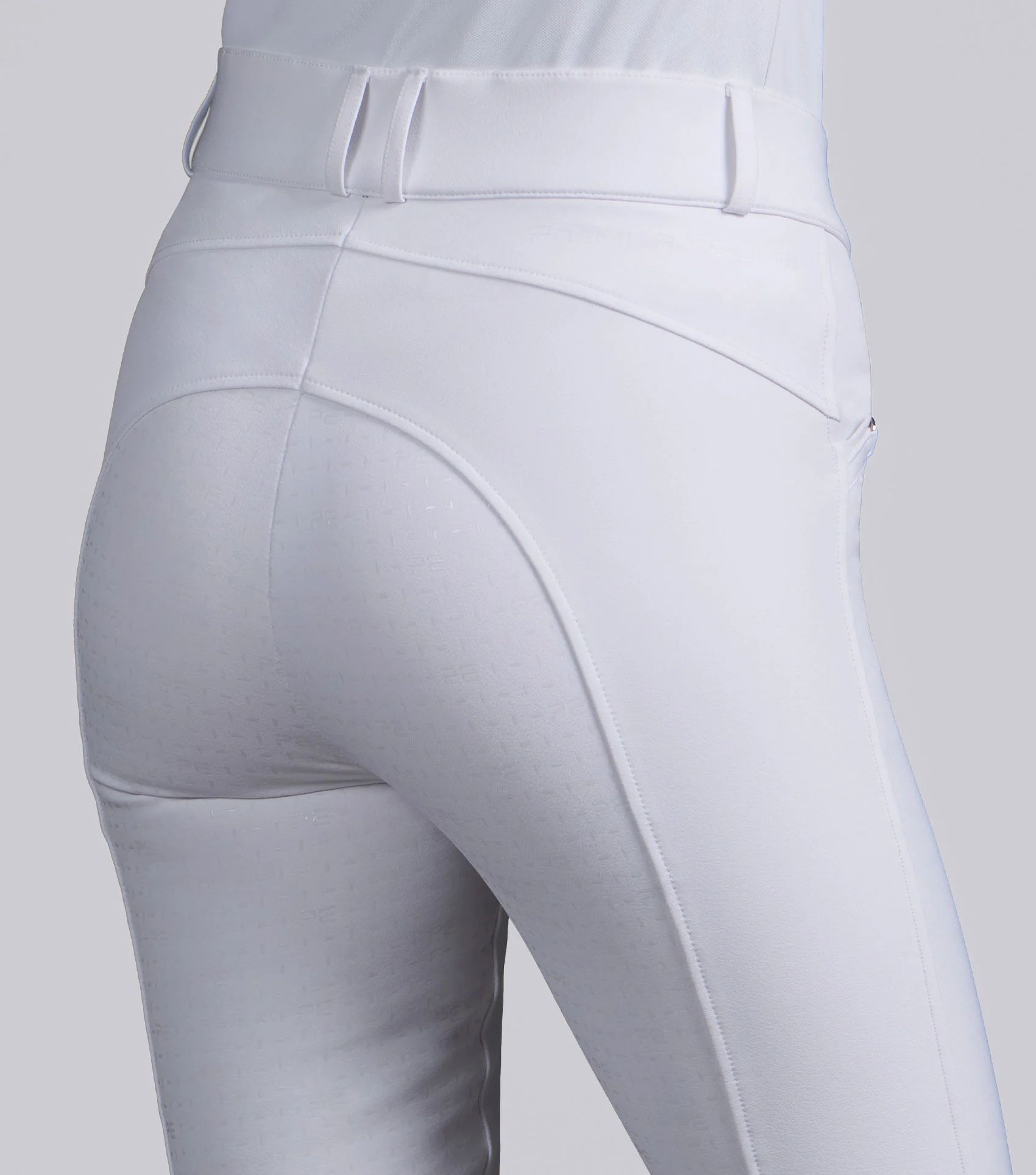 Filetto Womens Gel Full Seat Riding Breeches White - Image 2
