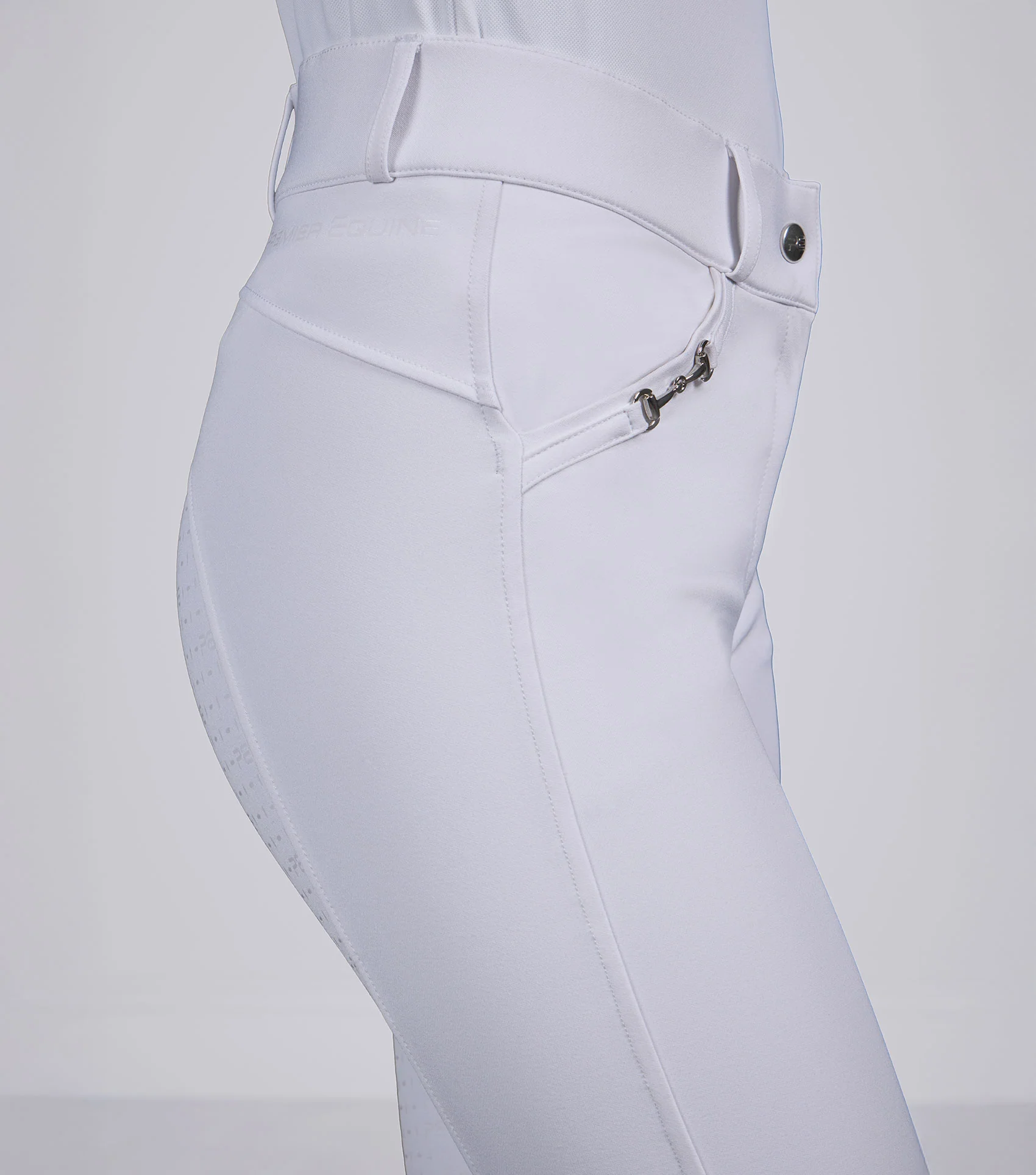 Filetto Womens Gel Full Seat Riding Breeches White - Image 3