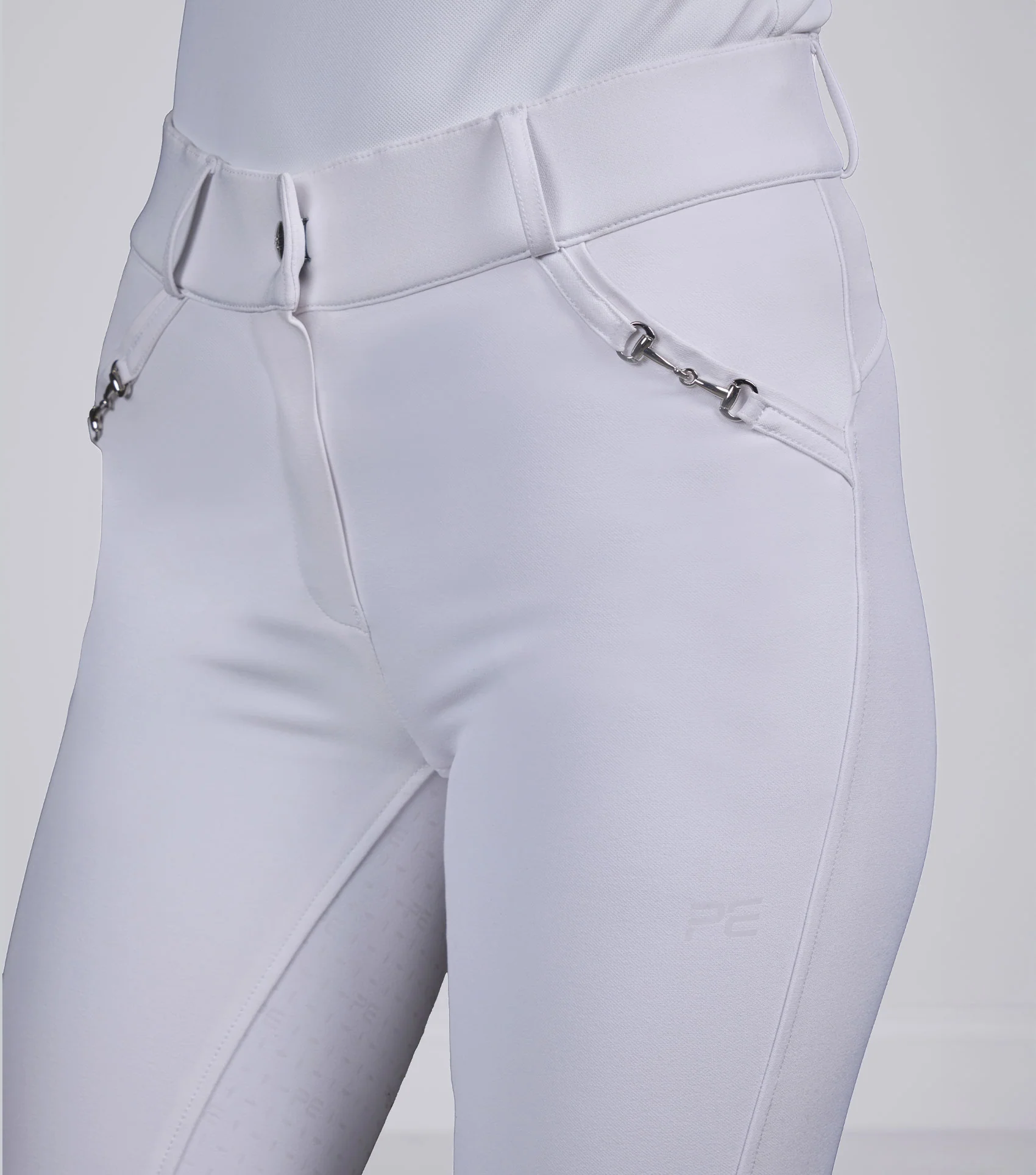 Filetto Womens Gel Full Seat Riding Breeches White - Image 4