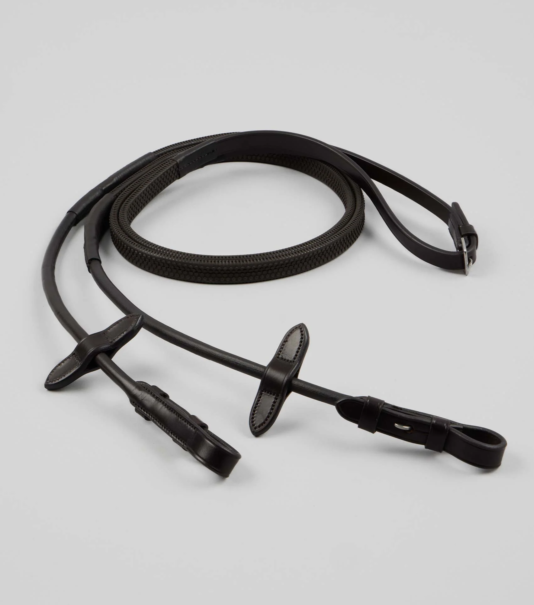 Finetti Rolled Leather Reins Brown - Image 3