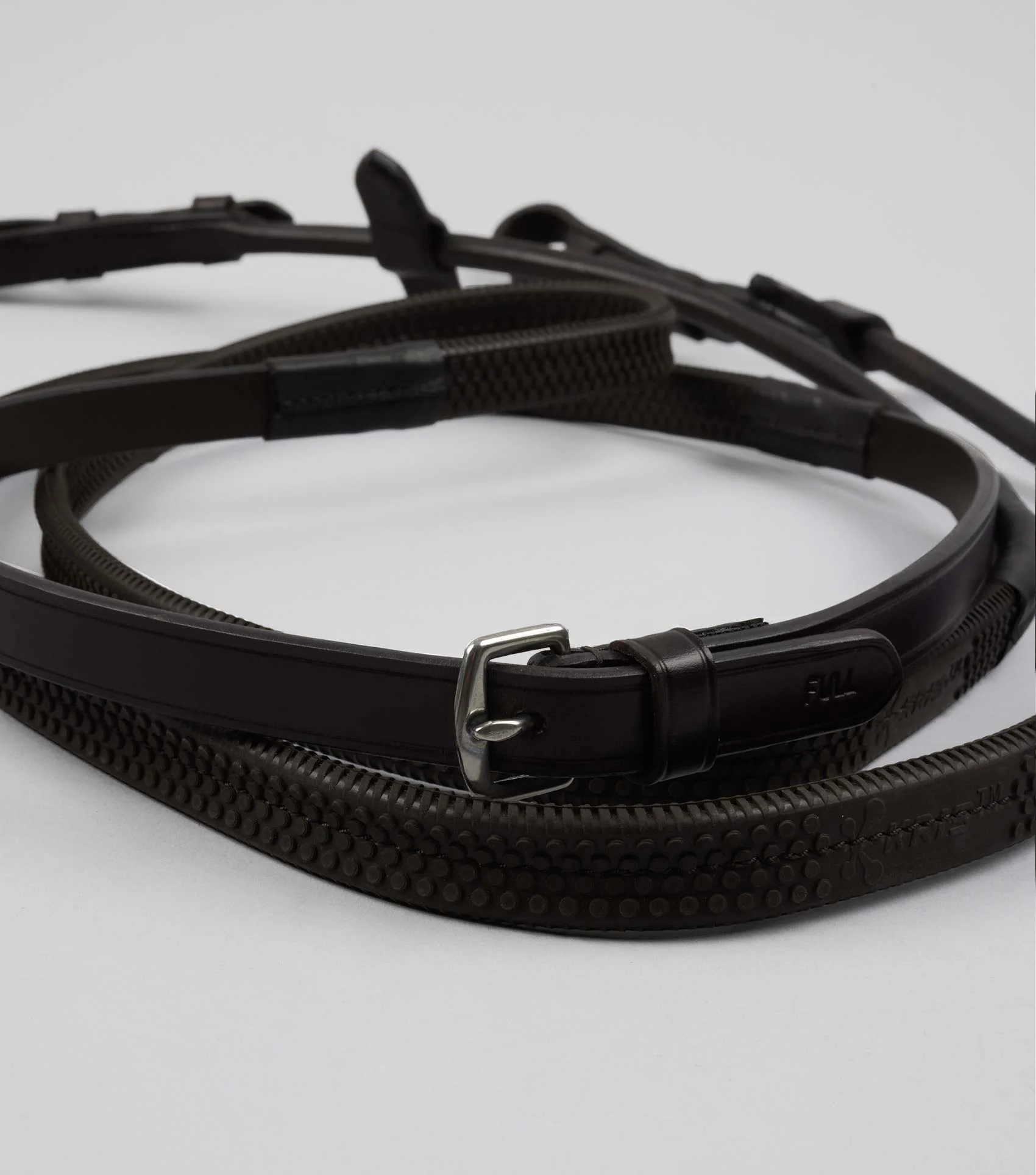 Finetti Rolled Leather Reins Brown - Image 4