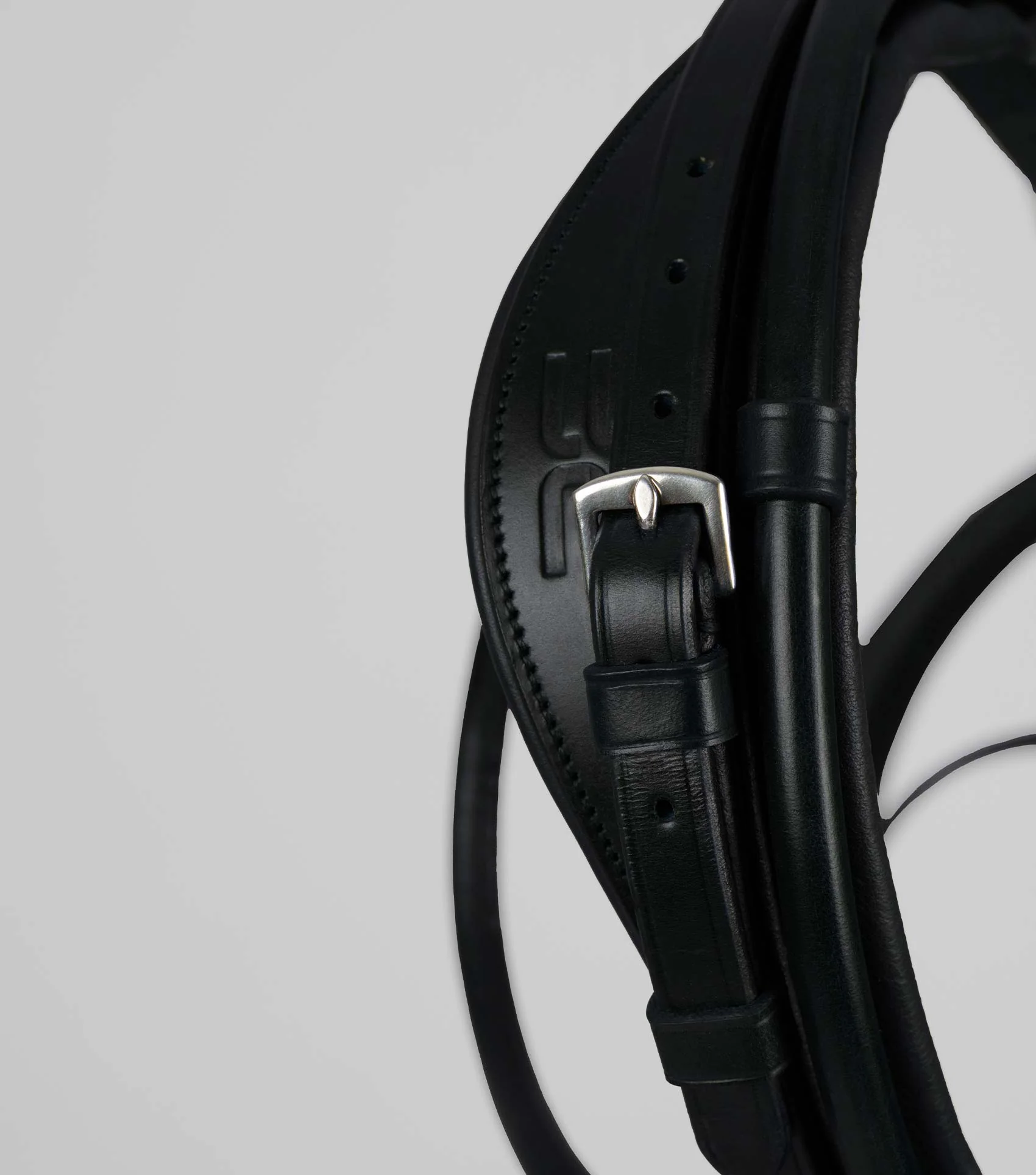 Finetti Rolled Leather Snaffle Bridle Black - Image 2