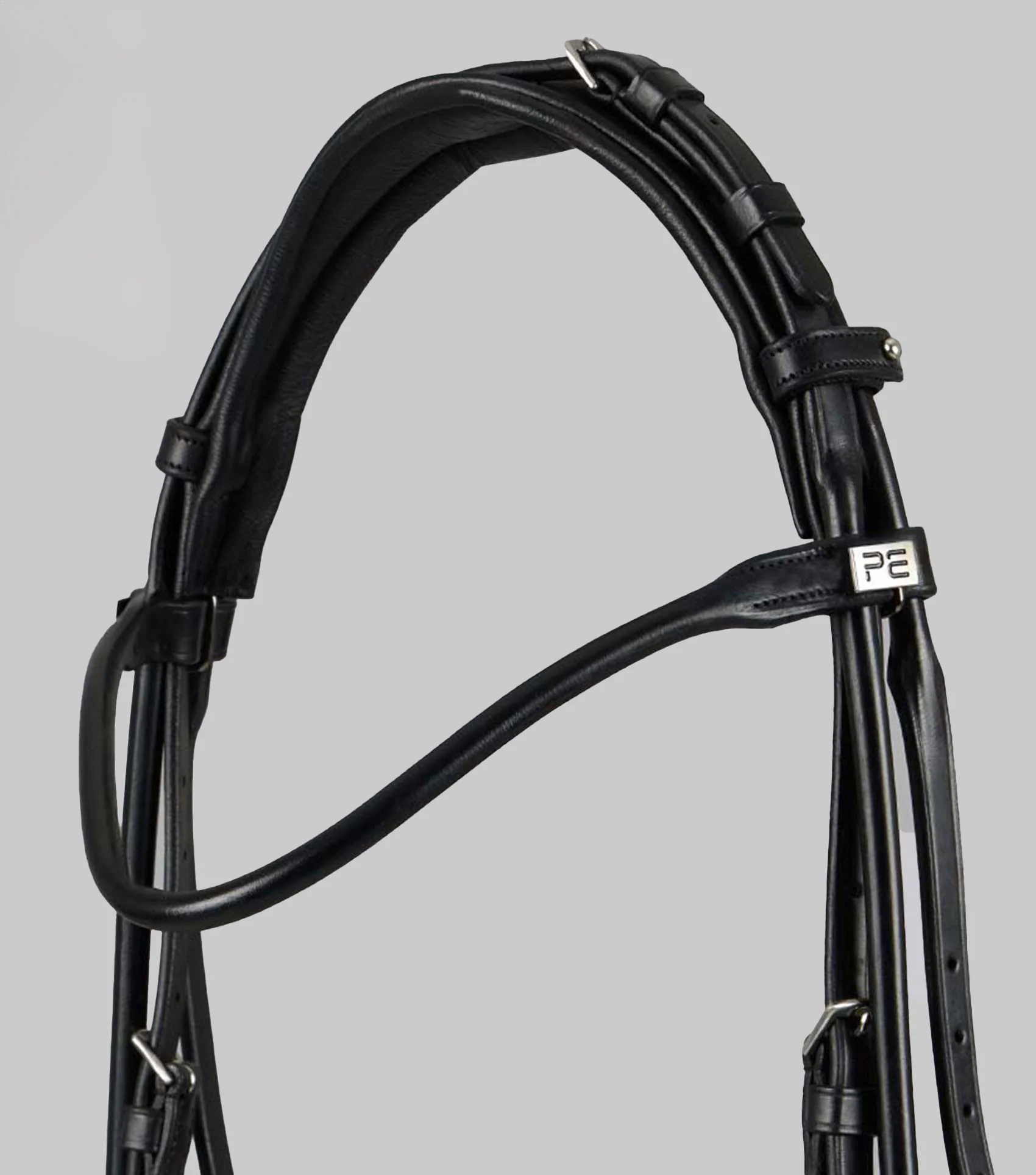 Finetti Rolled Leather Snaffle Bridle Black - Image 3