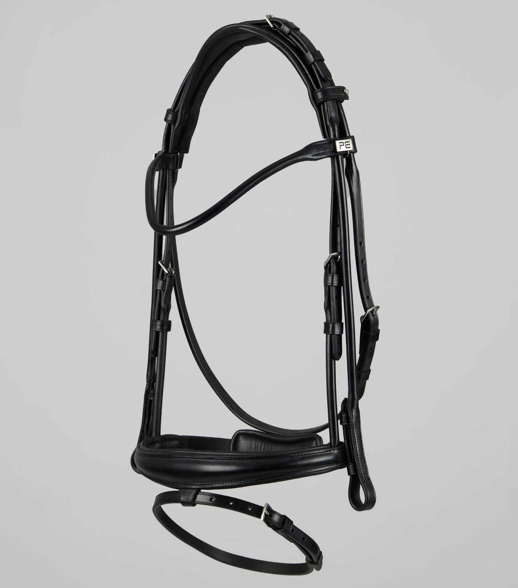 Finetti Rolled Leather Snaffle Bridle Black - Image 5