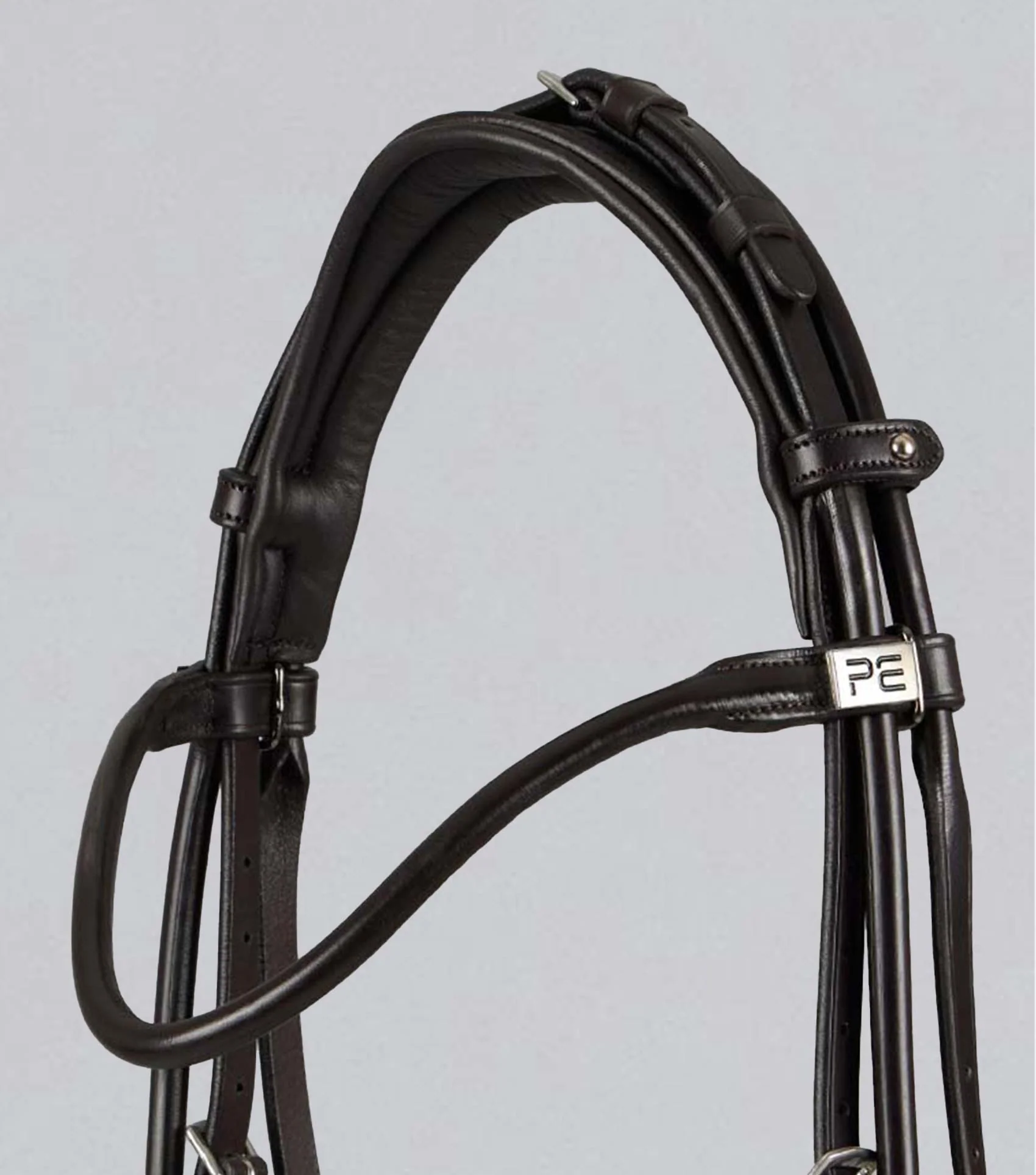 Finetti Rolled Leather Snaffle Bridle Brown - Image 3