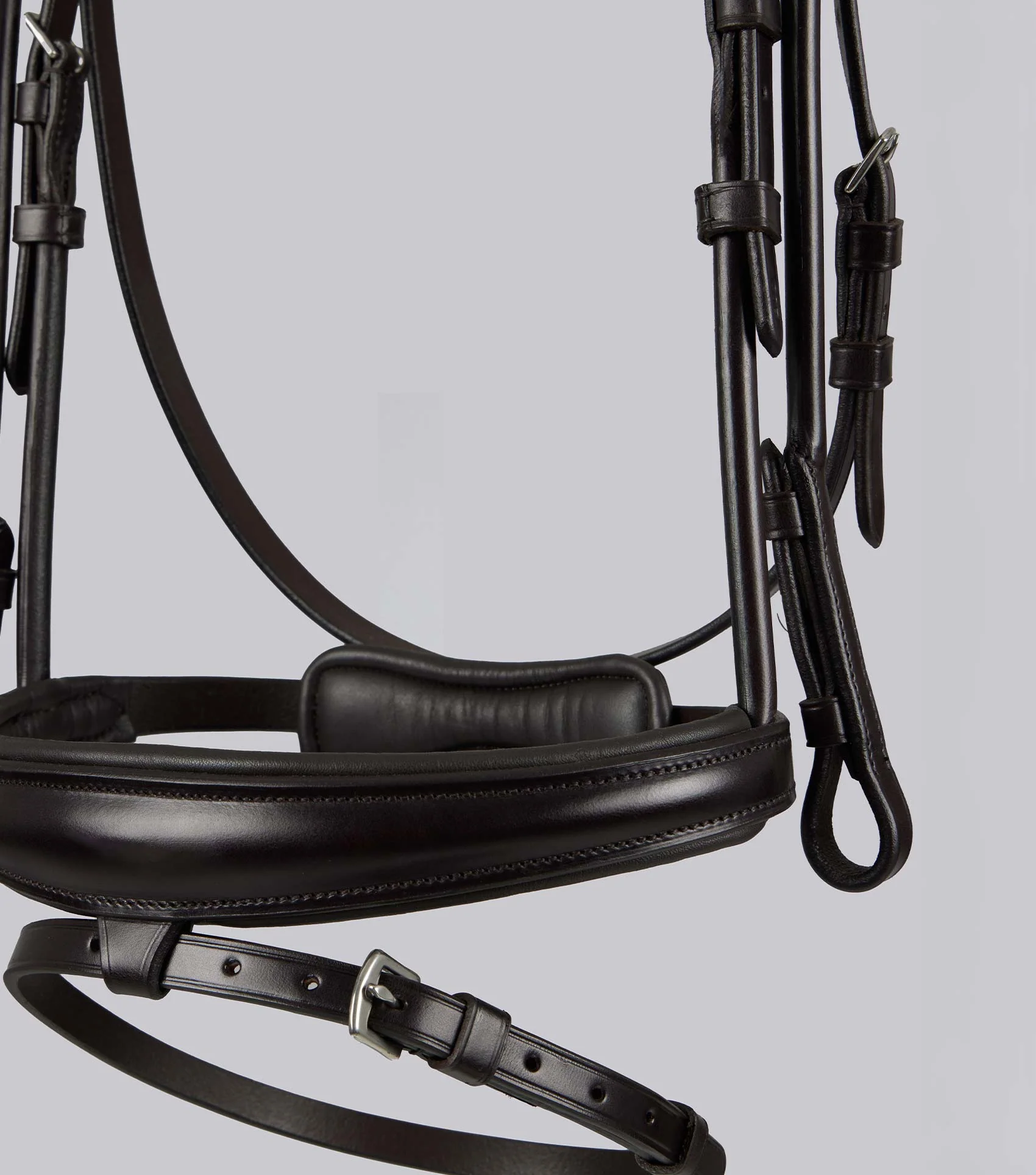 Finetti Rolled Leather Snaffle Bridle Brown - Image 4