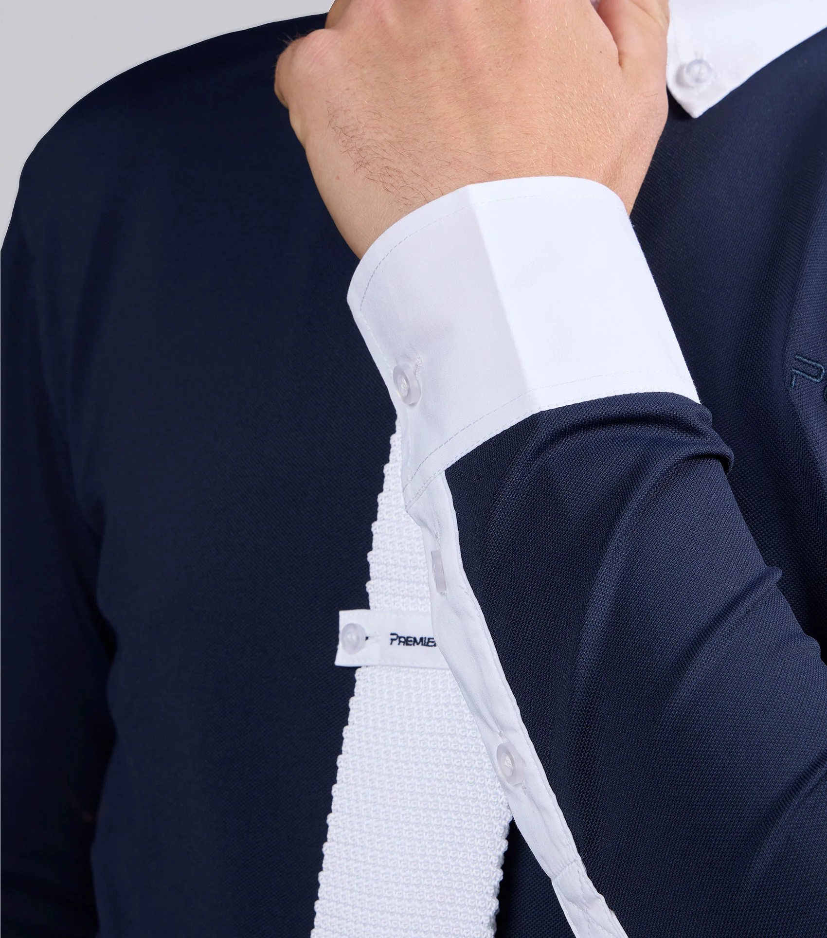 Giulio Men's Long Sleeve Show Shirt Navy - Image 5