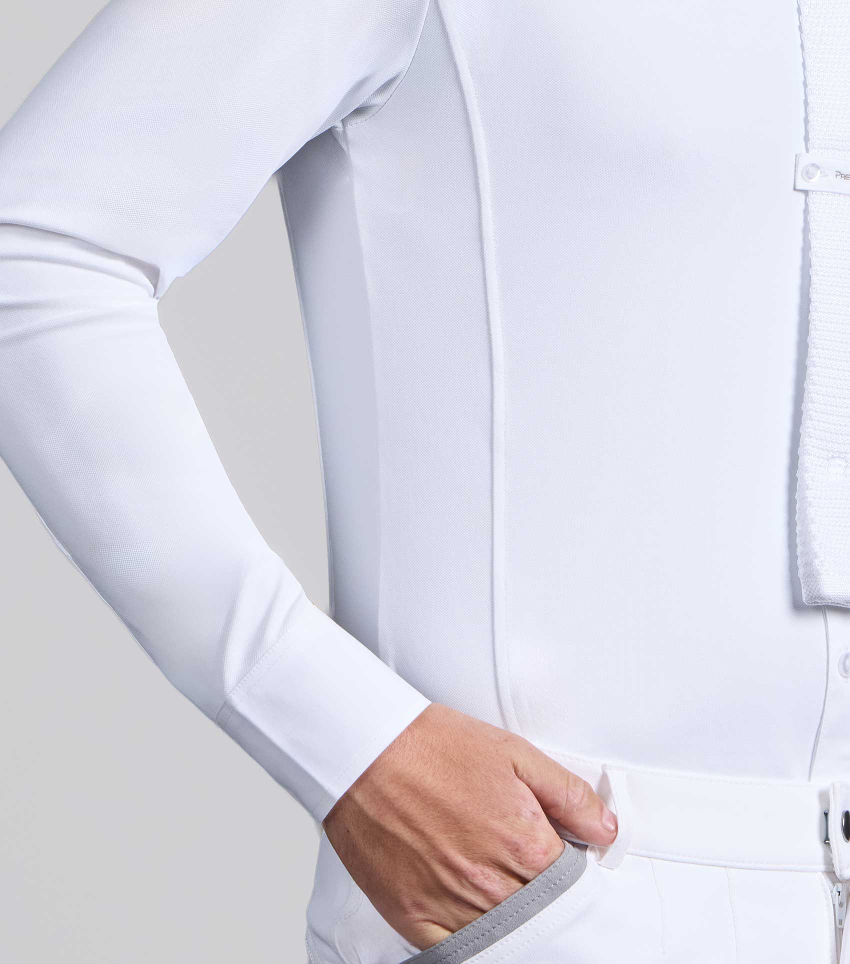 Giulio Men's Long Sleeve Show Shirt White - Image 6