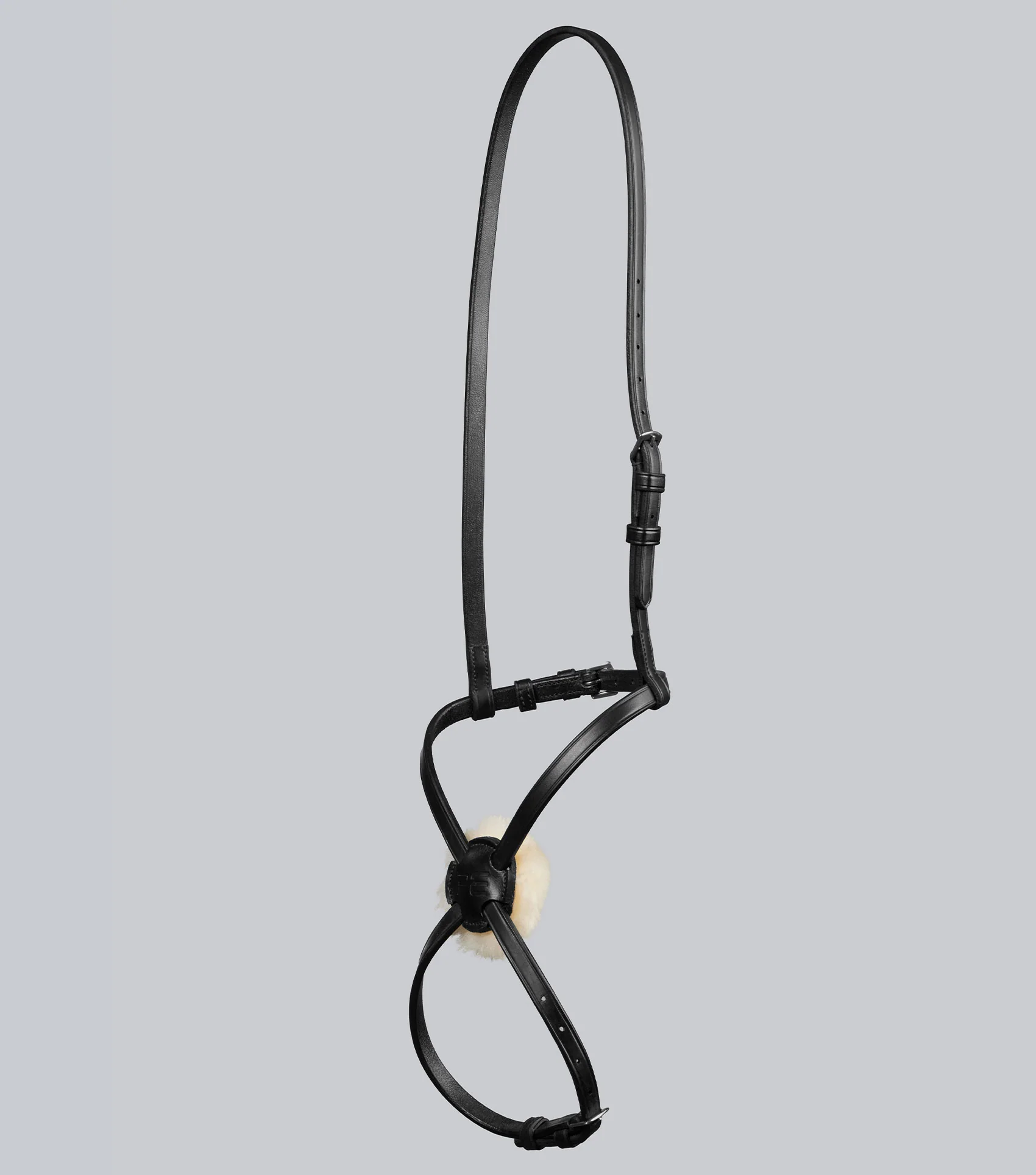 Grackle Noseband for Racing Bridle Black