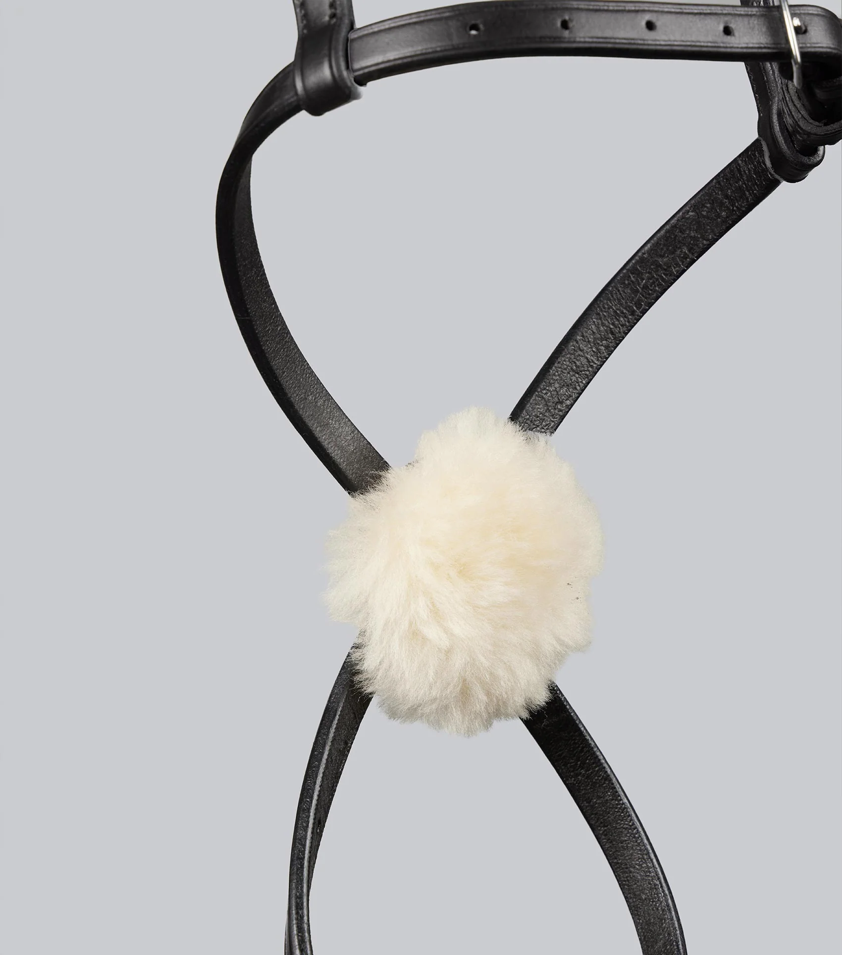 Grackle Noseband for Racing Bridle Black - Image 4