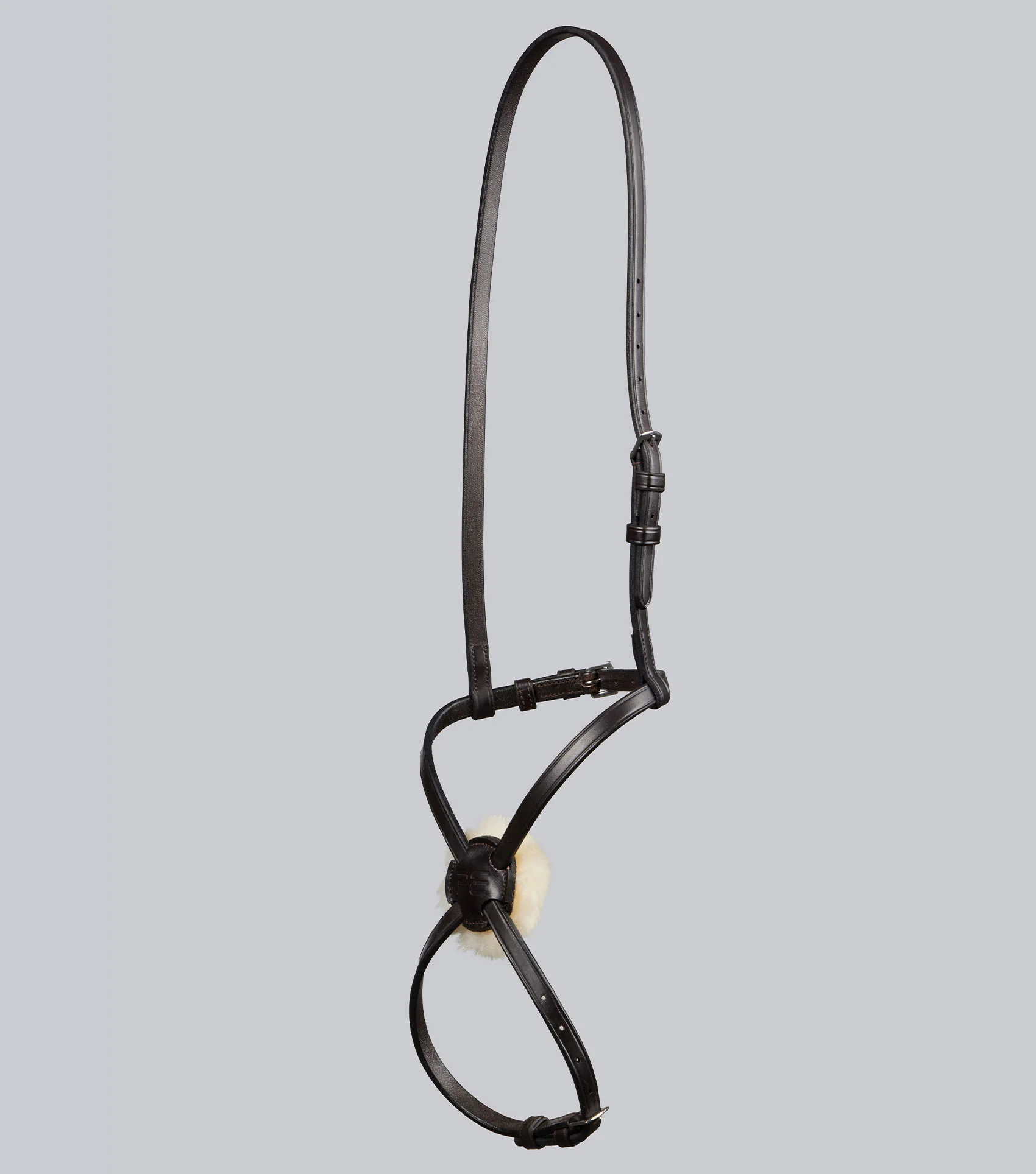 Grackle Noseband for Racing Bridle Dark Havana