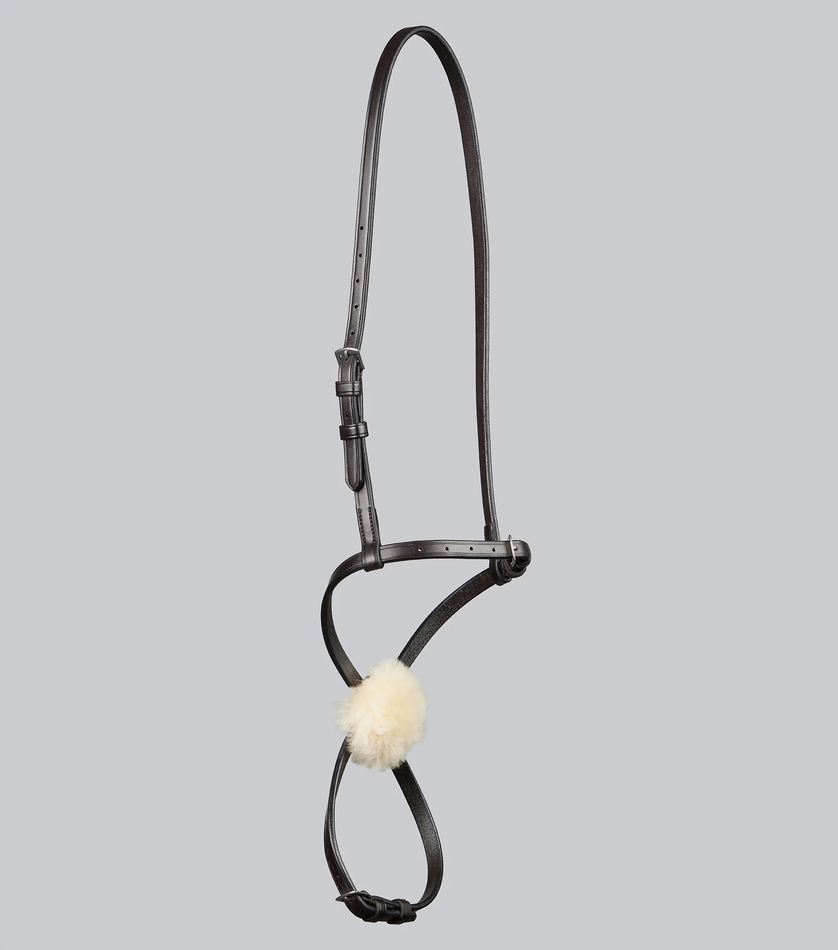 Grackle Noseband for Racing Bridle Dark Havana - Image 2