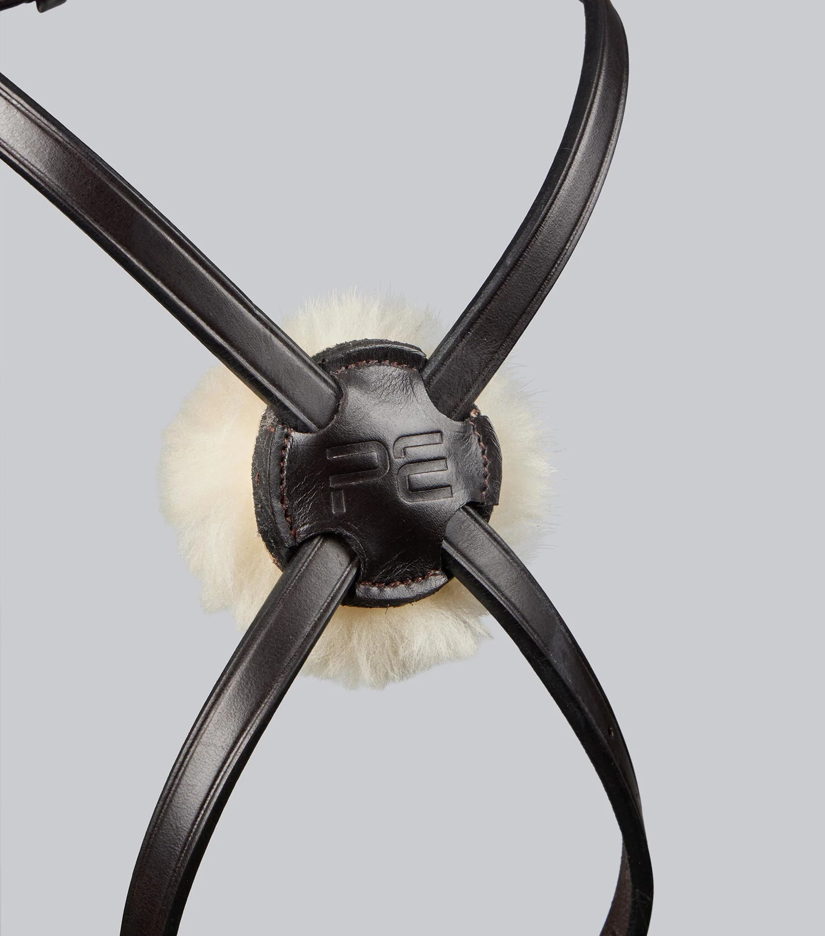Grackle Noseband for Racing Bridle Dark Havana - Image 3