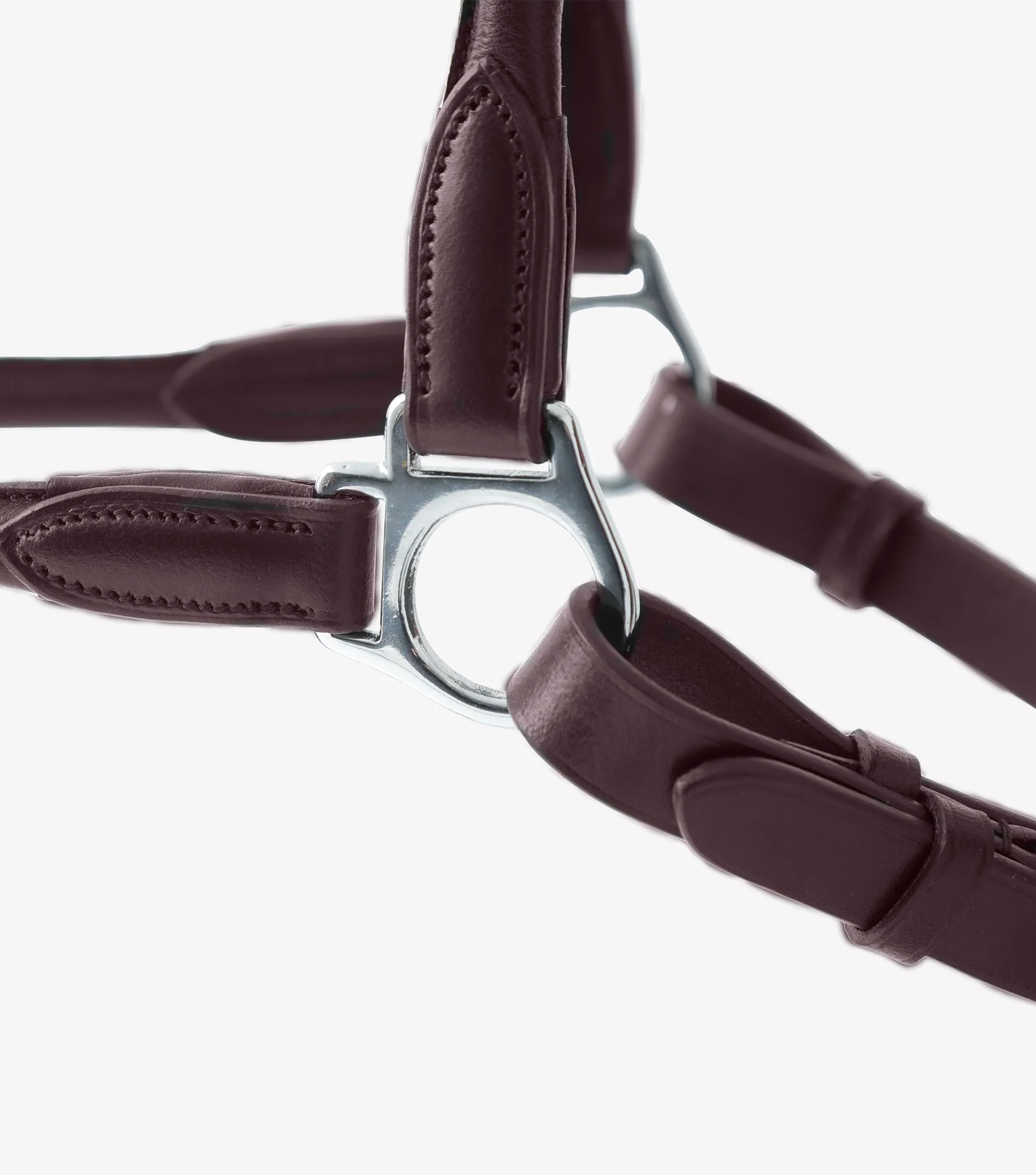 Hennaroso Rolled Anatomic Leather Head Collar Brown - Image 5