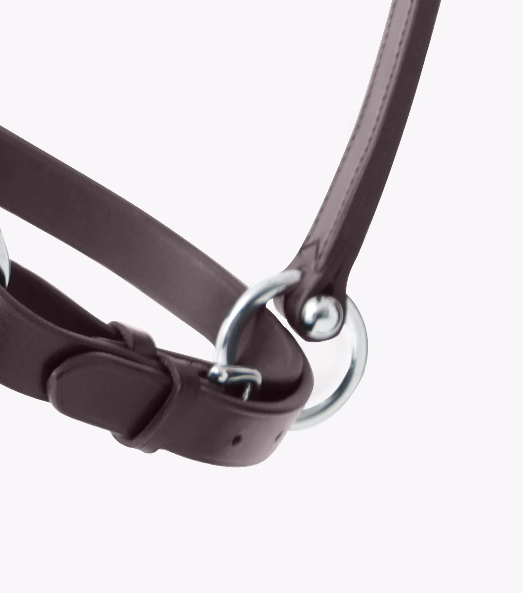 Hennaroso Rolled Anatomic Leather Head Collar Brown - Image 6